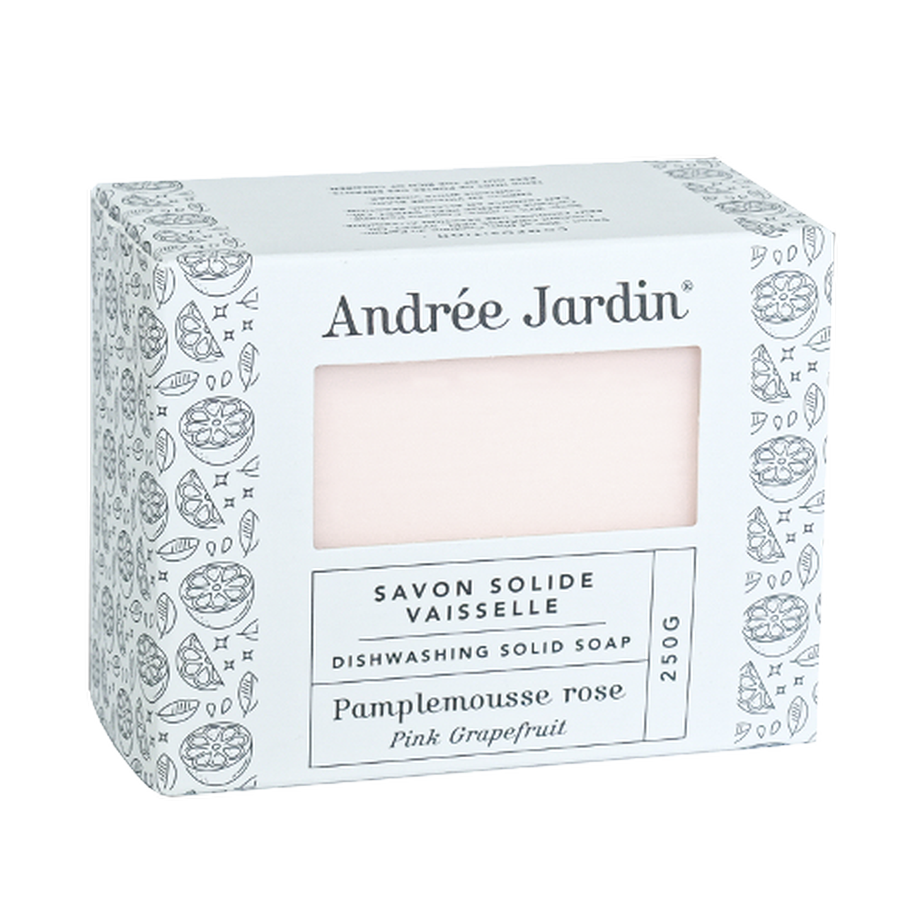 andree-jardin-solid-soap-dishwashing-grapefruit-250g - Andree Jardin Solid Dishwashing Soap 250g Grapefruit