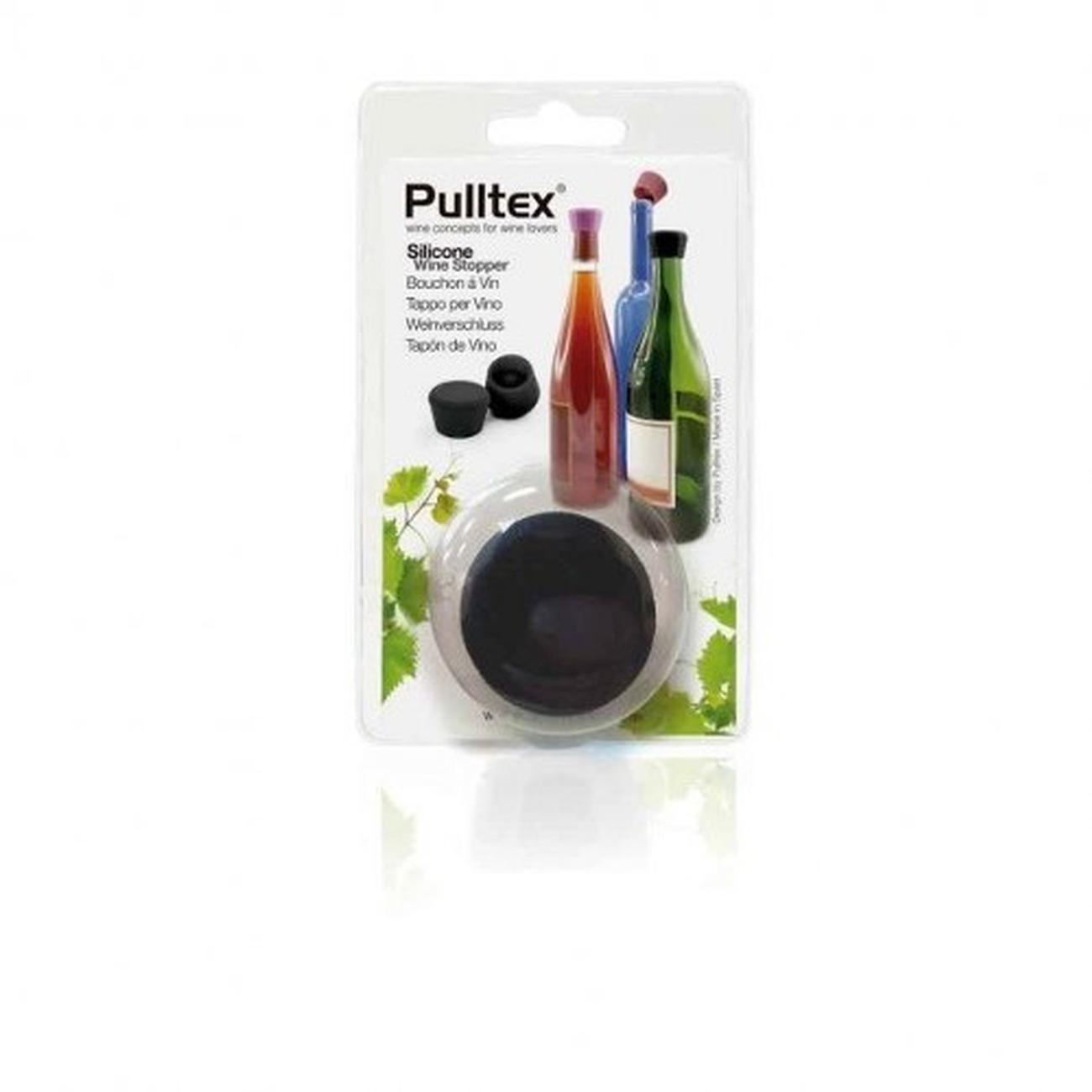 pulltex-black-silicone-wine-stopper-blister - Pulltex Black Silicone Wine Stopper Blister
