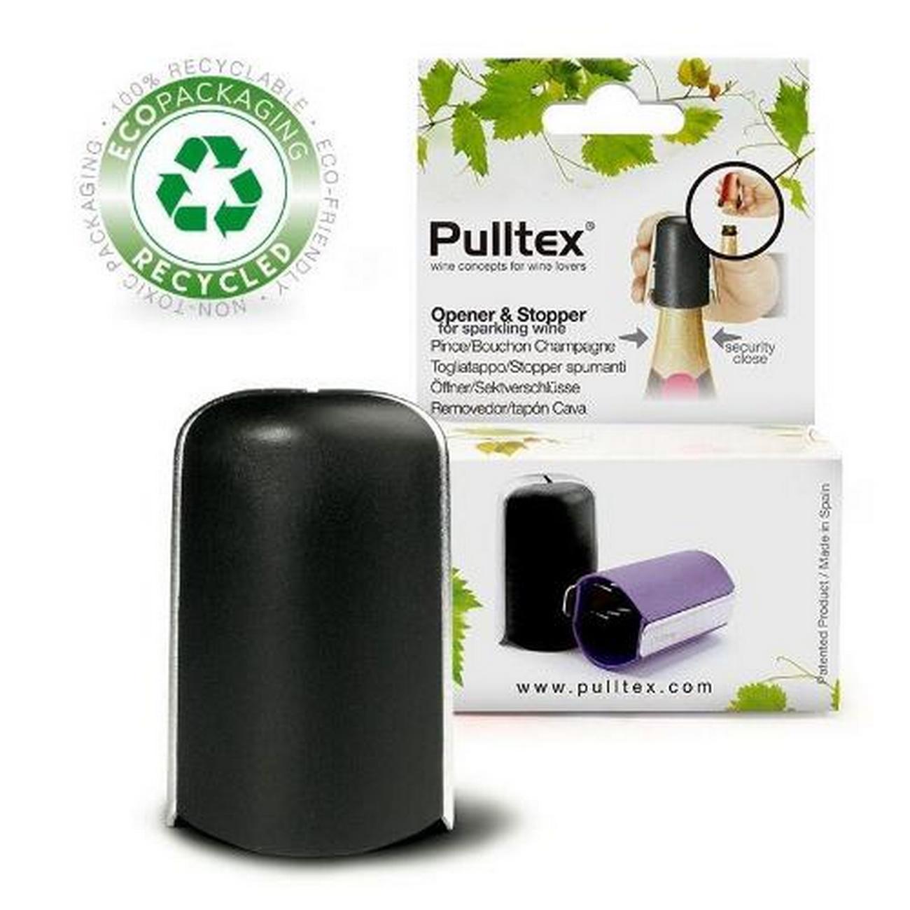 pulltex-champagne-opener-stopper-black - Pulltex Champagne Opener & Stopper Black