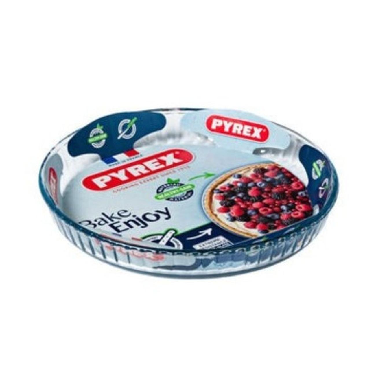 pyrex-28cm-fluted-flan-quiche - Pyrex Fluted Tart & Quiche Dish 28cm 