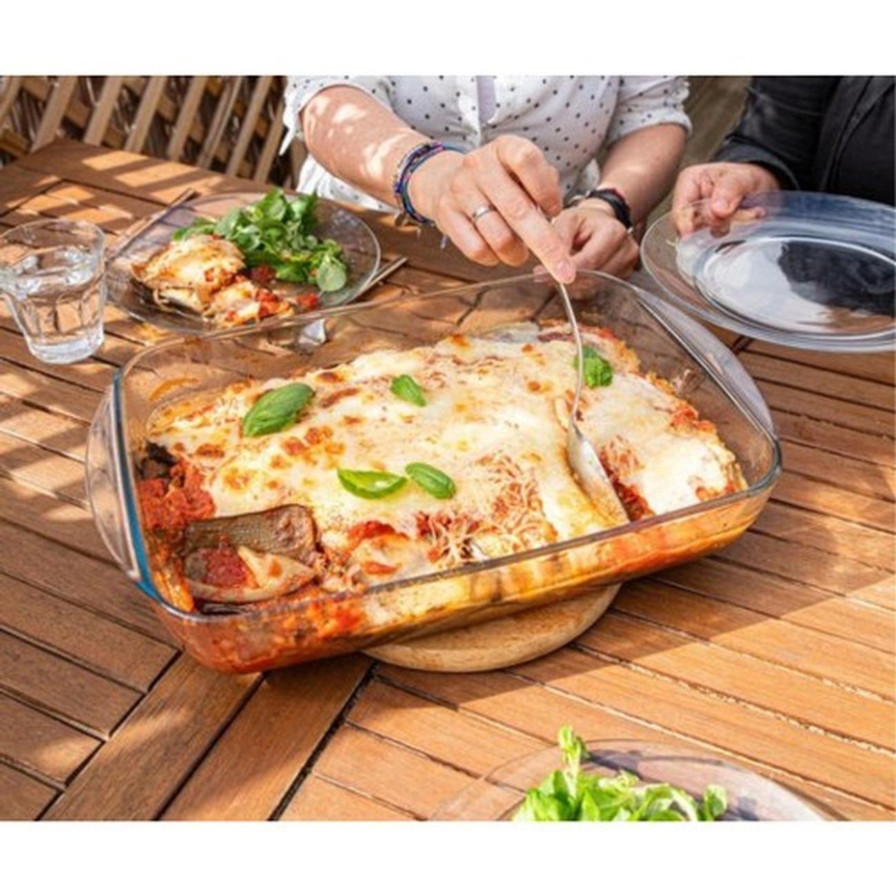 pyrex-obl-raster-lasagne-35x23cm - Pyrex Lasagne Glass Dish 35 x 23cm 