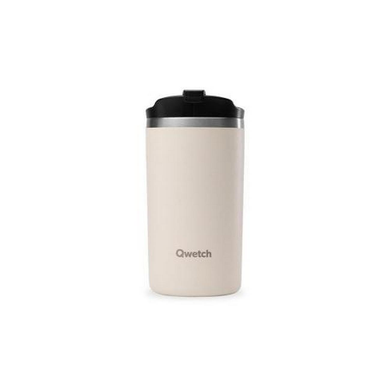 qwetch-insulated-travel-mug-matt-sand-350ml - Qwetch Insulated Travel Mug Matt Sand 350ml