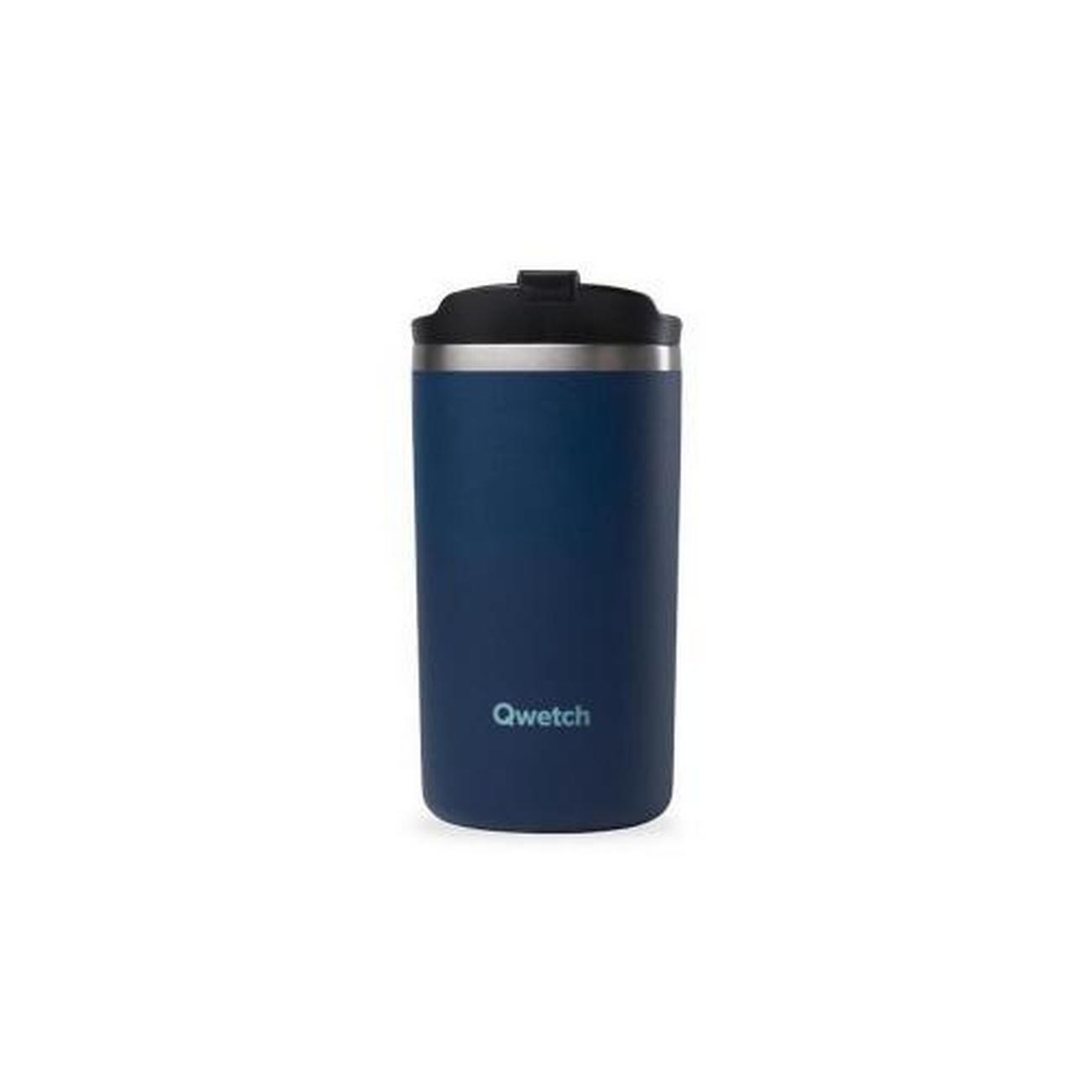 qwetch-insulated-travel-mug-navy-blue-350ml - Qwetch Insulated Travel Mug Navy Blue 350ml 