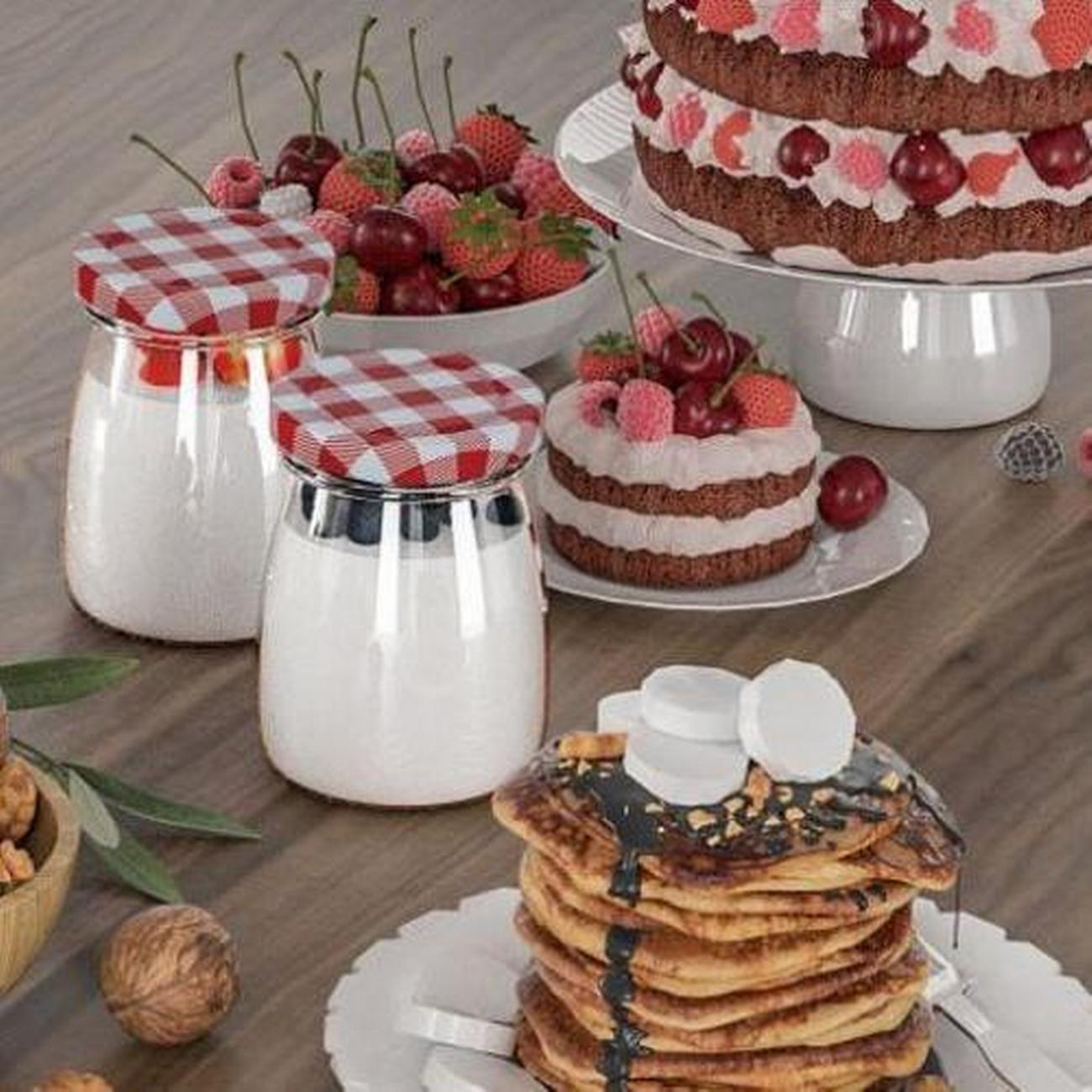 red-gingham-twist-top-jar-150ml - Red Gingham Twist Top Jar 150ml 
