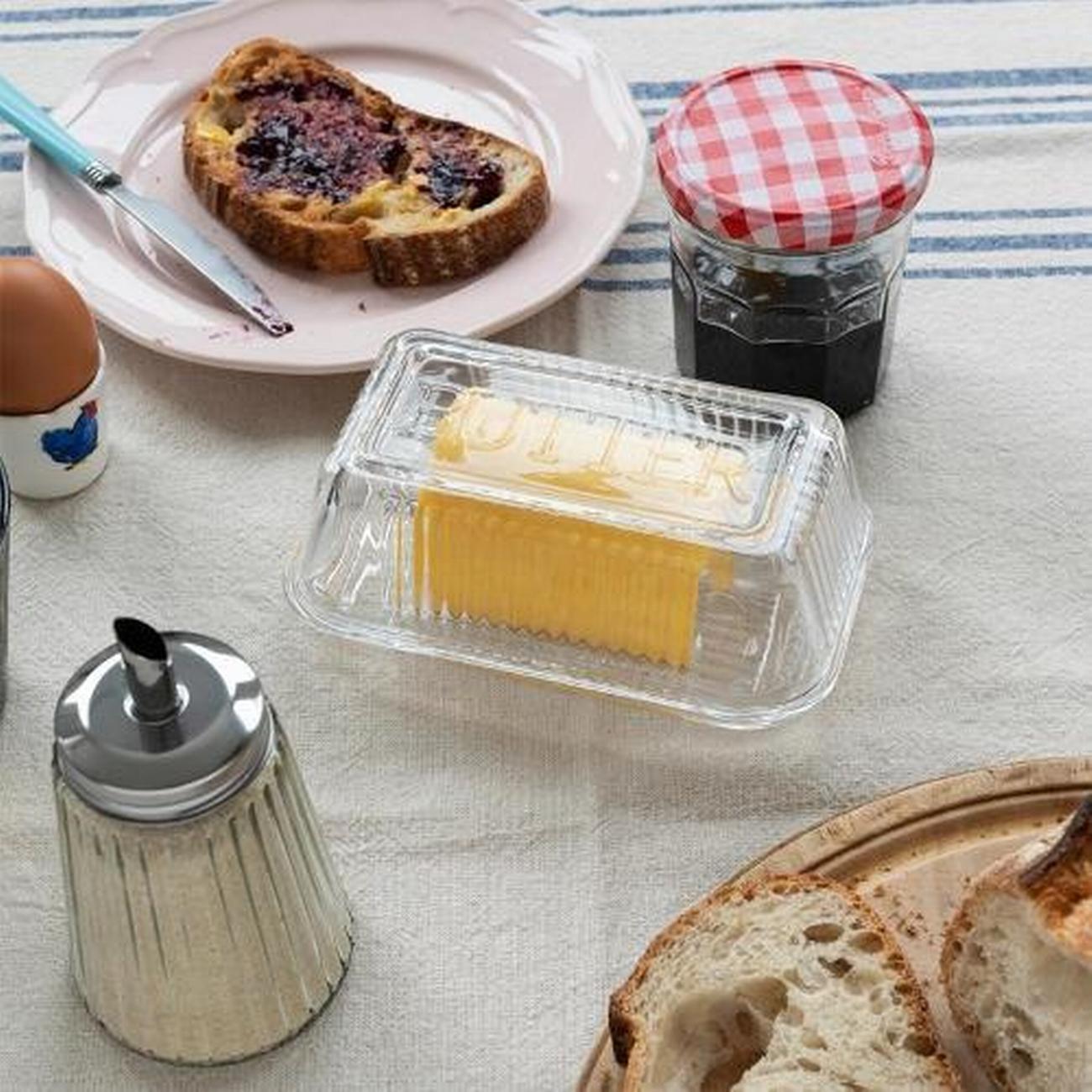 rex-glass-butter-dish - Rex Glass Butter Dish 