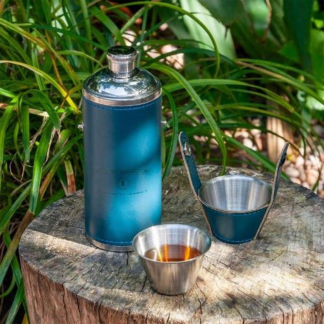 rex-hip-flask-cup-set-hunter  - Rex Hip Flask & Cup Set Hunter 