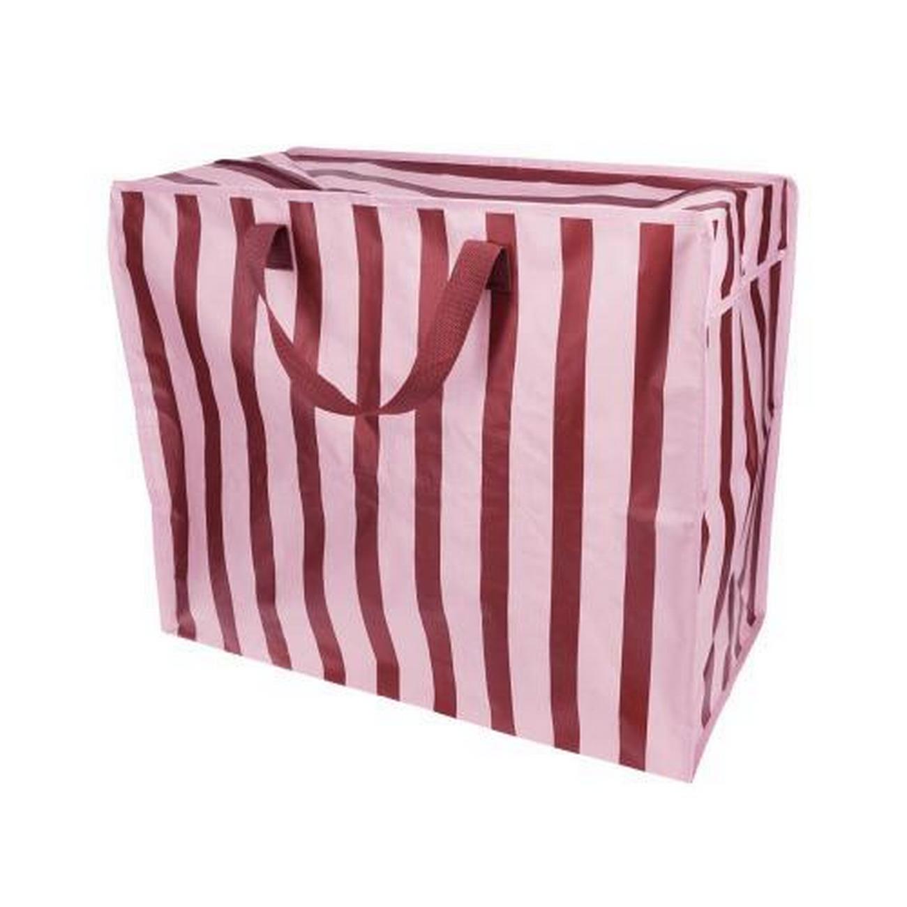 rex-jumbo-storage-bag-pink-brown-stripe - Rex Jumbo Storage Bag Pink & Brown Stripe