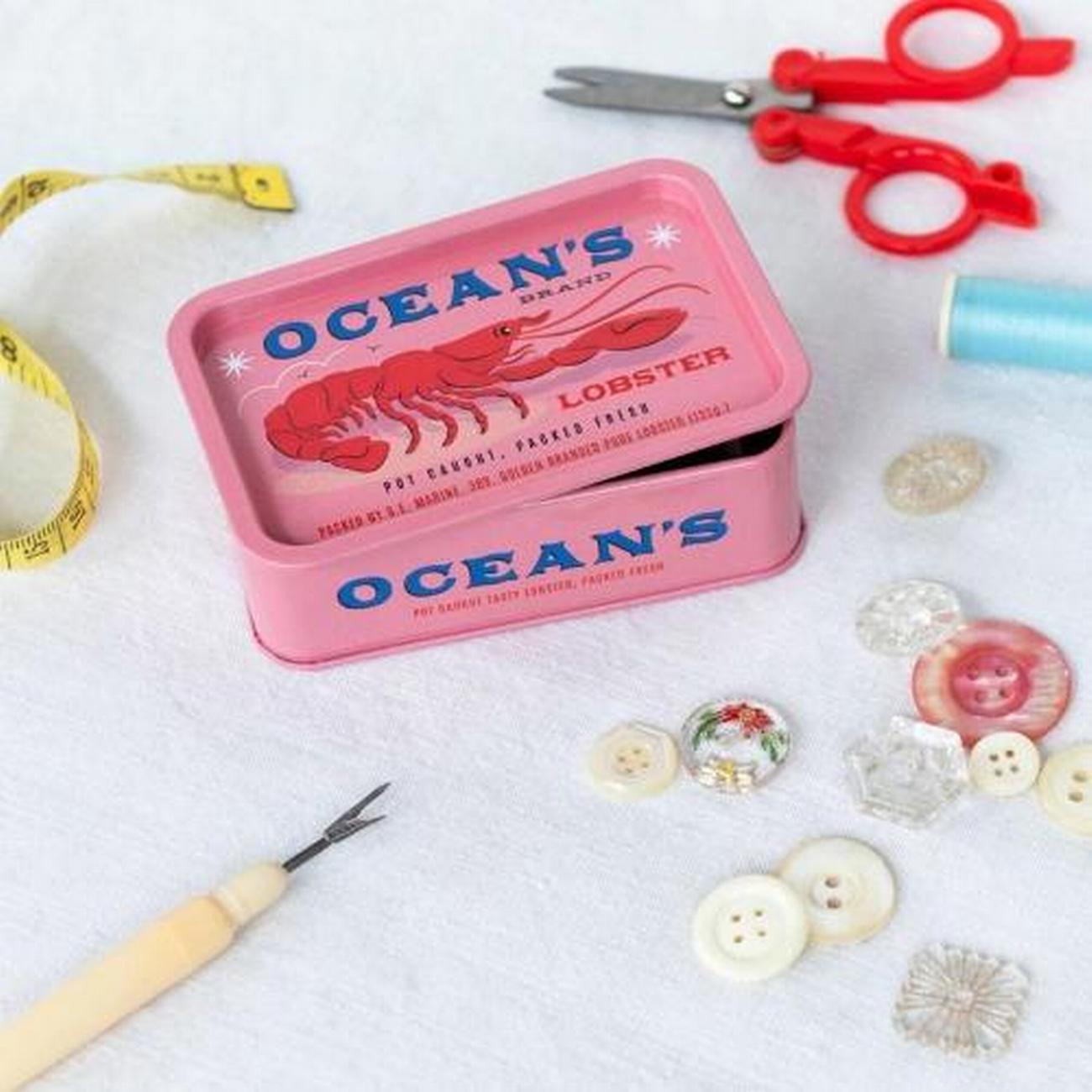 rex-mini-storage-lid-lobster - Rex Mini Storage Tin Lobster 