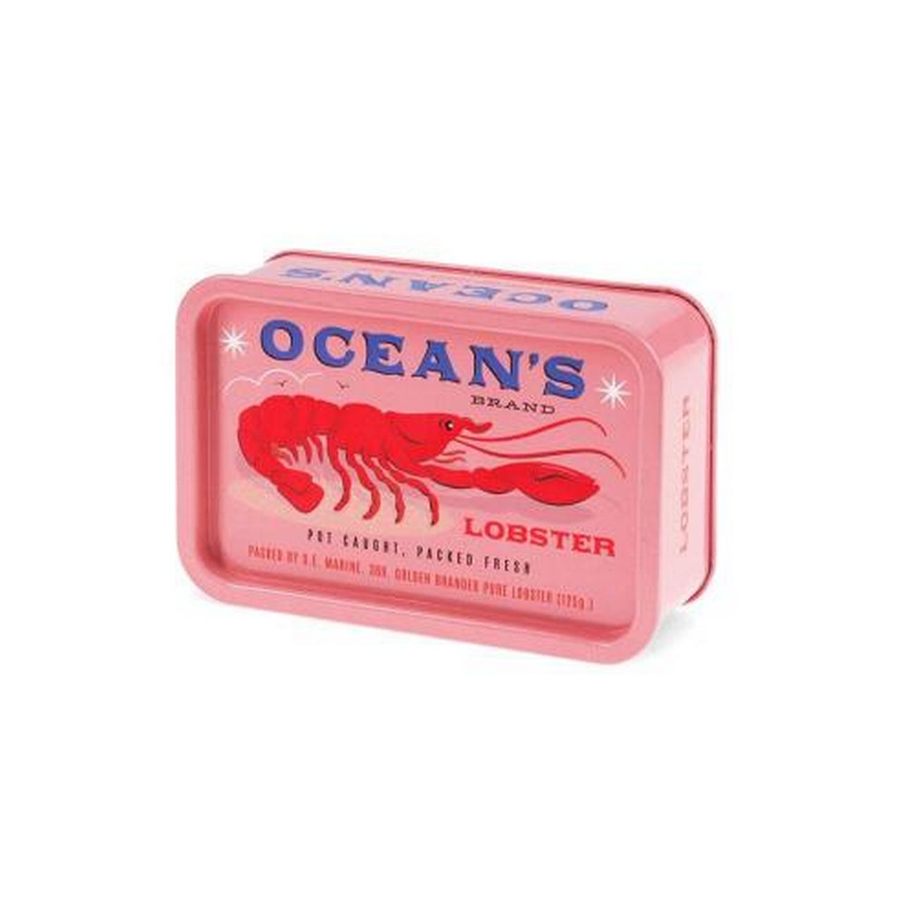 rex-mini-storage-lid-lobster - Rex Mini Storage Tin Lobster 