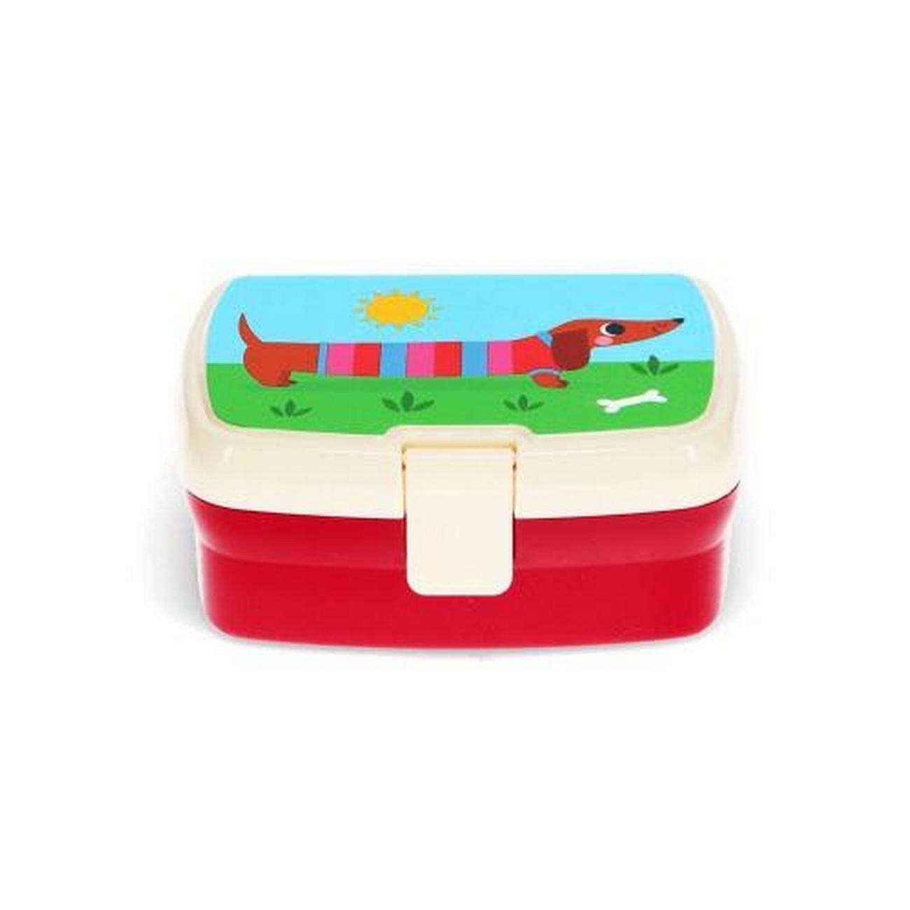 rex-sunny-sausage-box-lunch-box-with-tray - Rex Sunny Sausage Box Lunch Box with Tray 