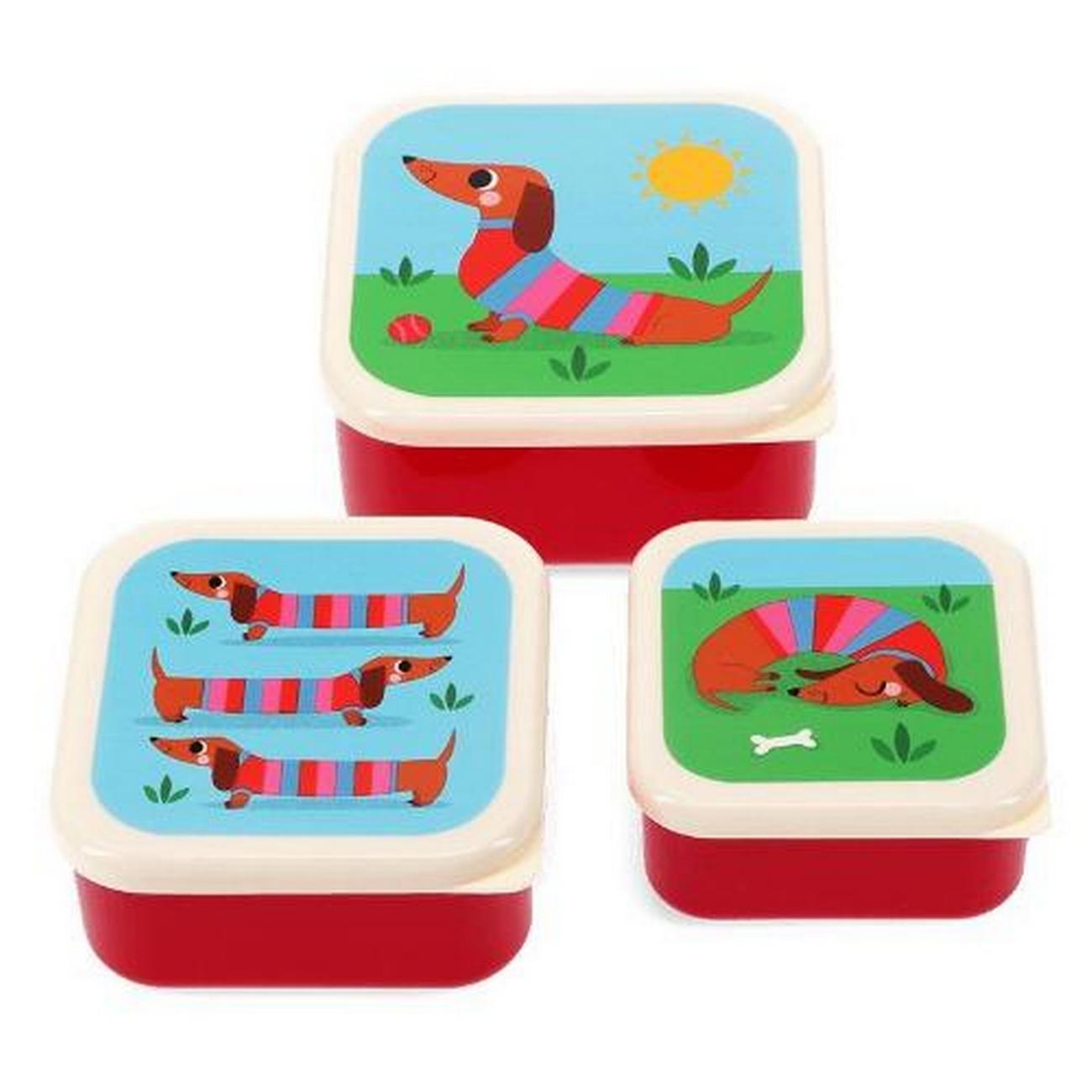 rex-sunny-sausage-dog-snack-box-set-of-3 - Rex Sunny Sausage Dog Snack Box Set of 3