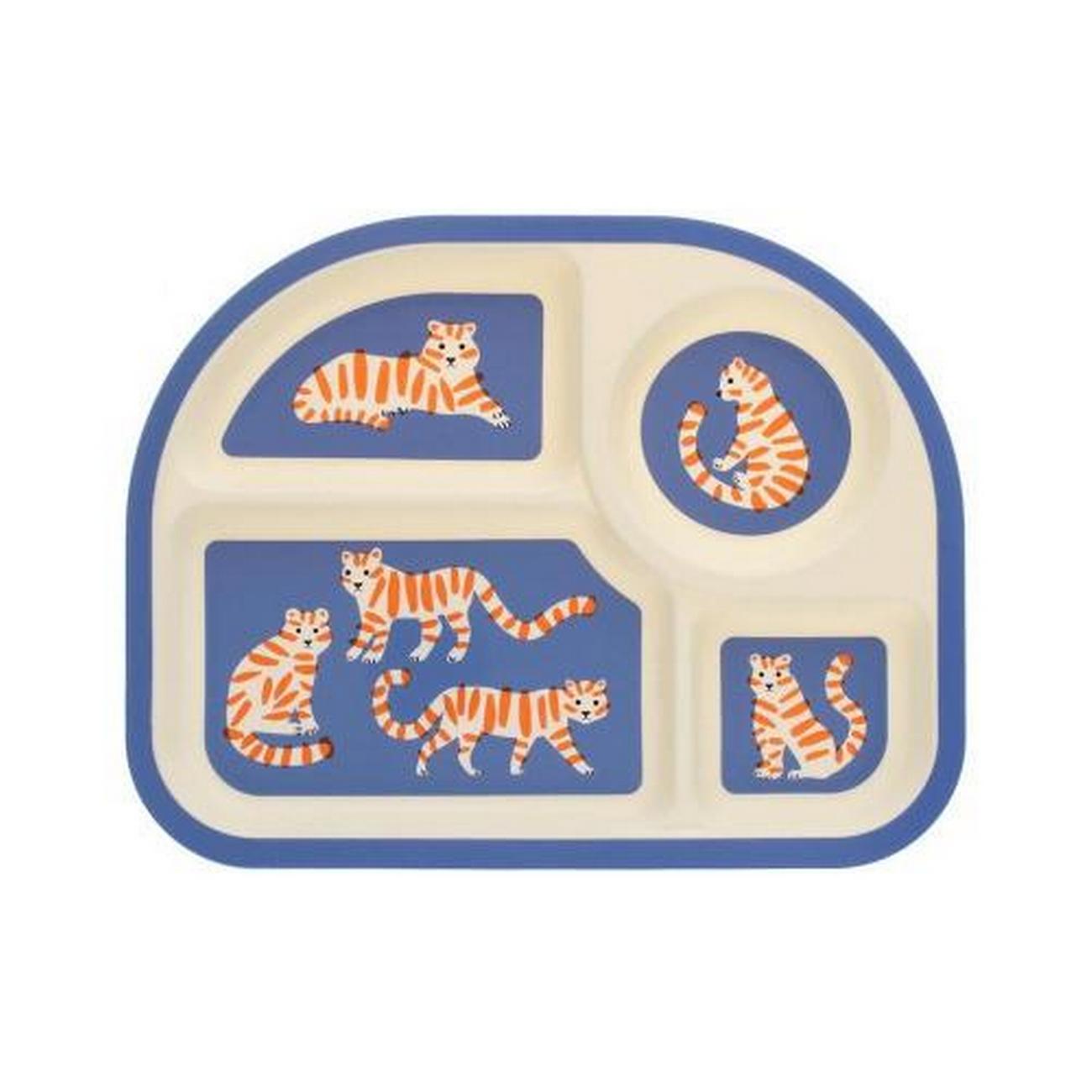 rex-tiger-baby-toddler-divider-plate  - Rex Tiger Baby & Toddler Divider Plate 