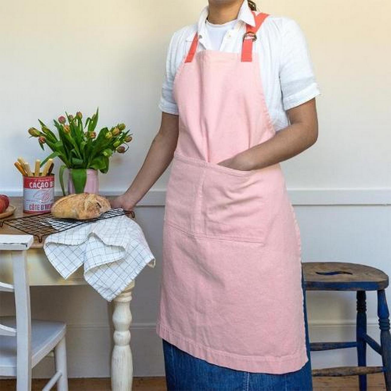 rex-two-tone-utility-apron-pink - Rex Two-Tone Utility Apron Pink