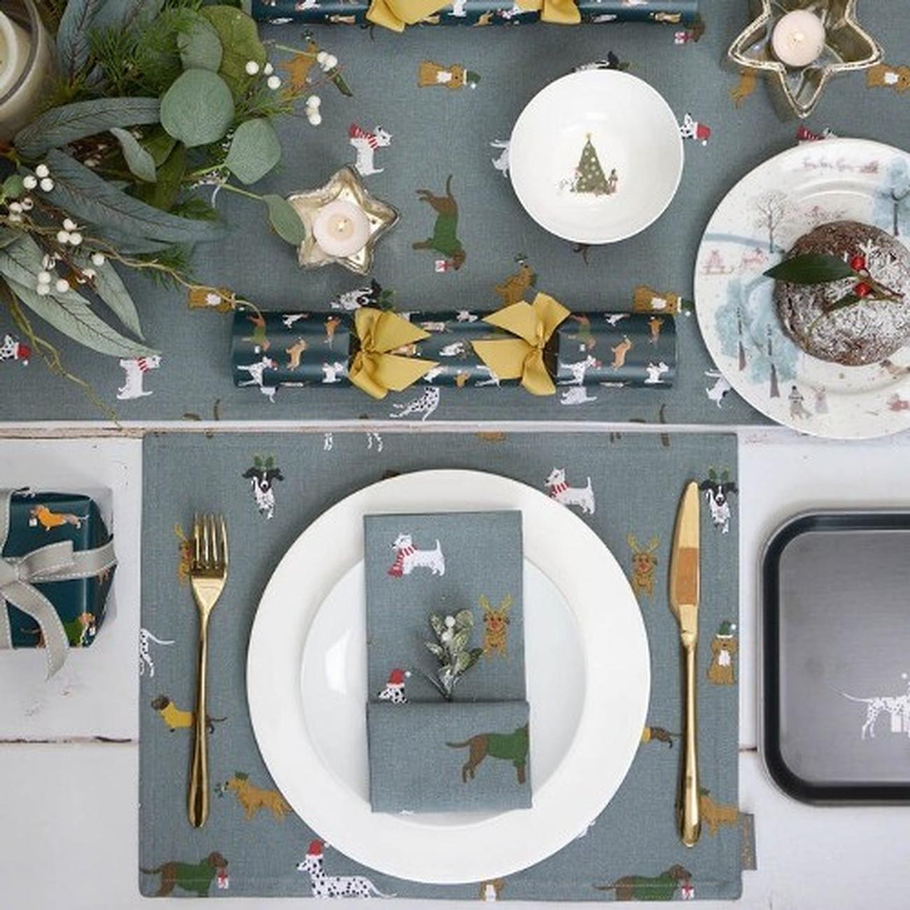 sa-christmas-dogs-napkins-set4 - Sophie Allport Christmas Dogs Napkins Set Of 4