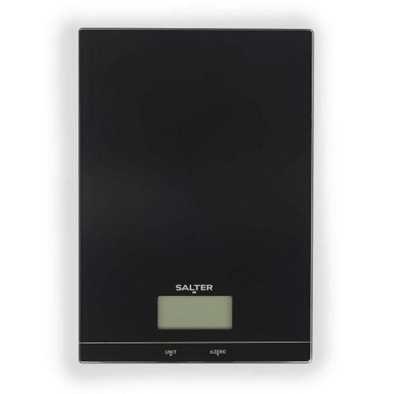salter-kuro-glass-digital-kitchen-scale-black - Salter Kuro Glass Digital Kitchen Scale Black