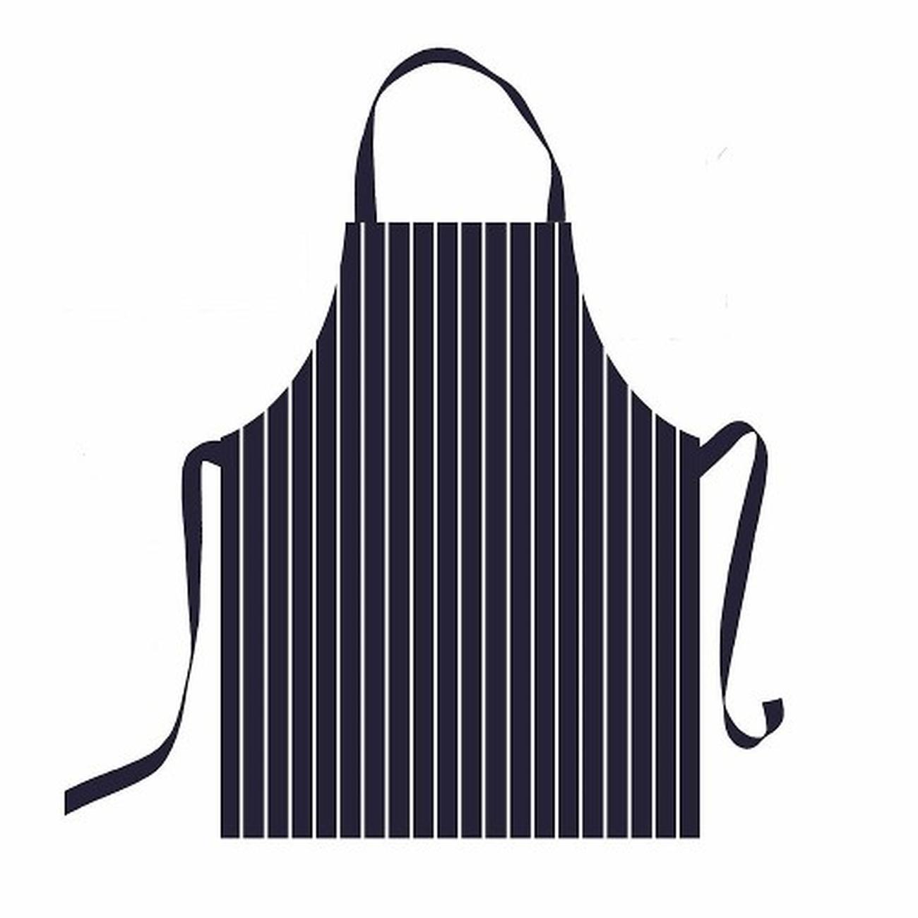 butchers-stripe-navy-bib-apron-pvc - Samuel Lamont Butchers Stripe Navy Apron PVC