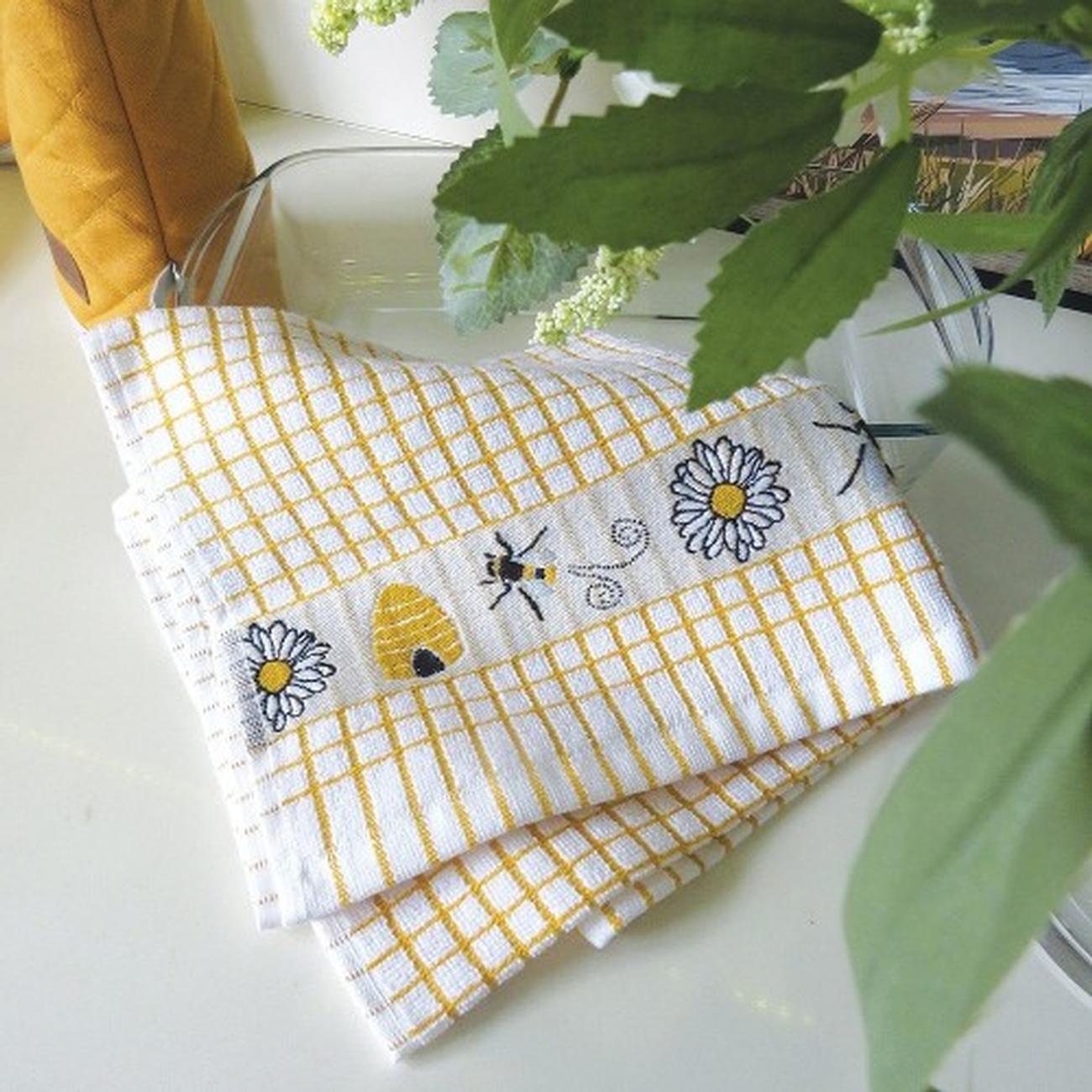 Dish Towel - Bee Happy (Yellow)