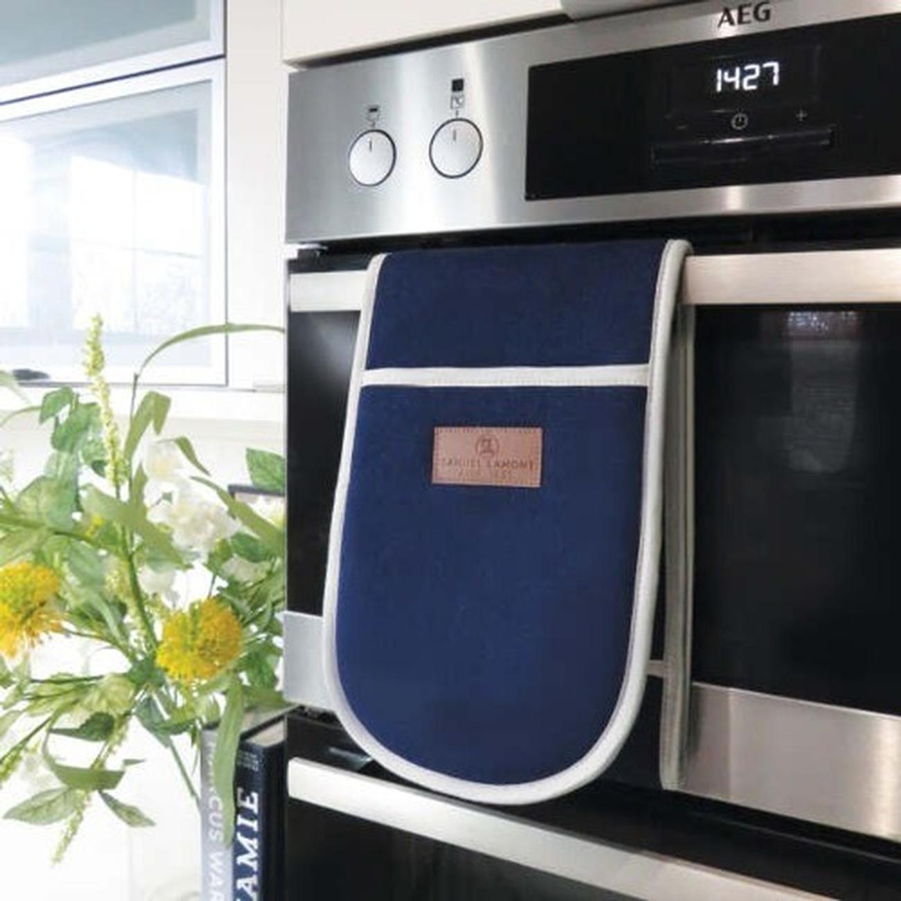 samuel-lamont-canvas-ovenglove-navy-blue - Samuel Lamont Canvas Oven Glove-Navy Blue