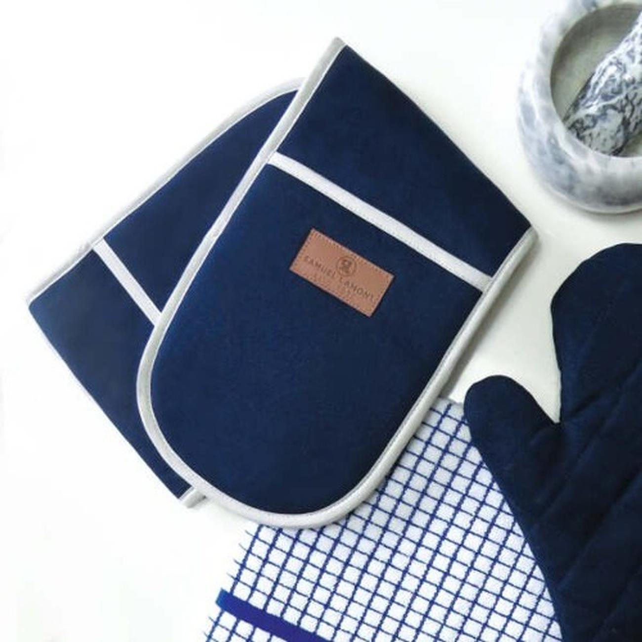 samuel-lamont-canvas-ovenglove-navy-blue - Samuel Lamont Canvas Oven Glove-Navy Blue