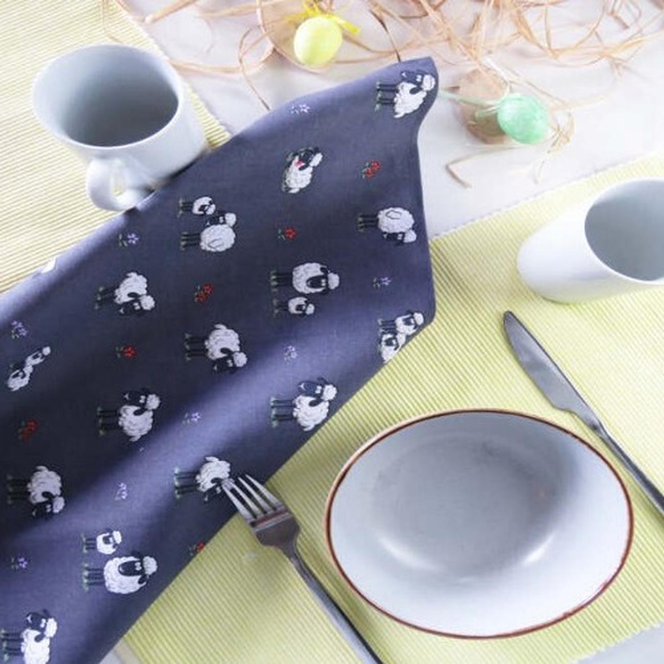 samuel-lamont-fluffy-flock-cotton-sheep-tea-towel - Fluffy Flock Cotton Sheep Tea Towel