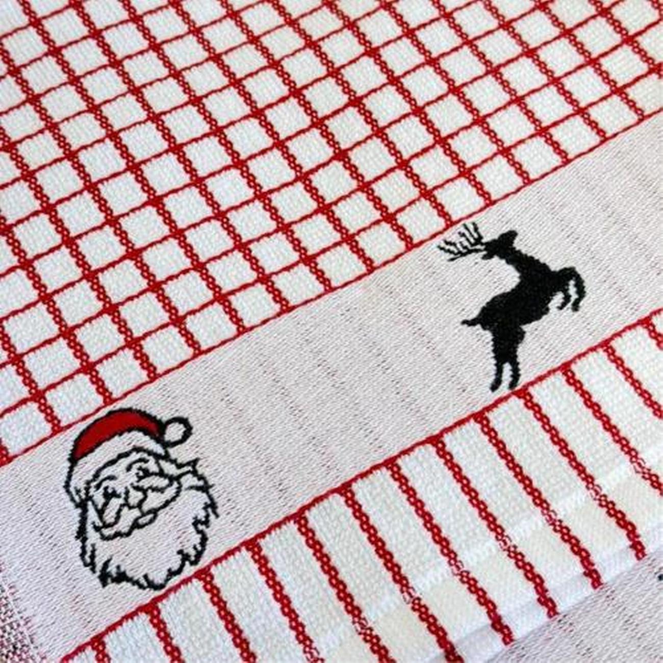 samuel-lamont-polidri-tea-towel-red-santa - Samuel Lamont Poli Dri Tea Towel Red Santa