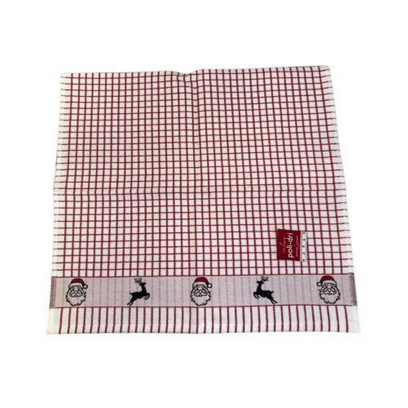 samuel-lamont-polidri-tea-towel-red-santa - Samuel Lamont Poli Dri Tea Towel Red Santa
