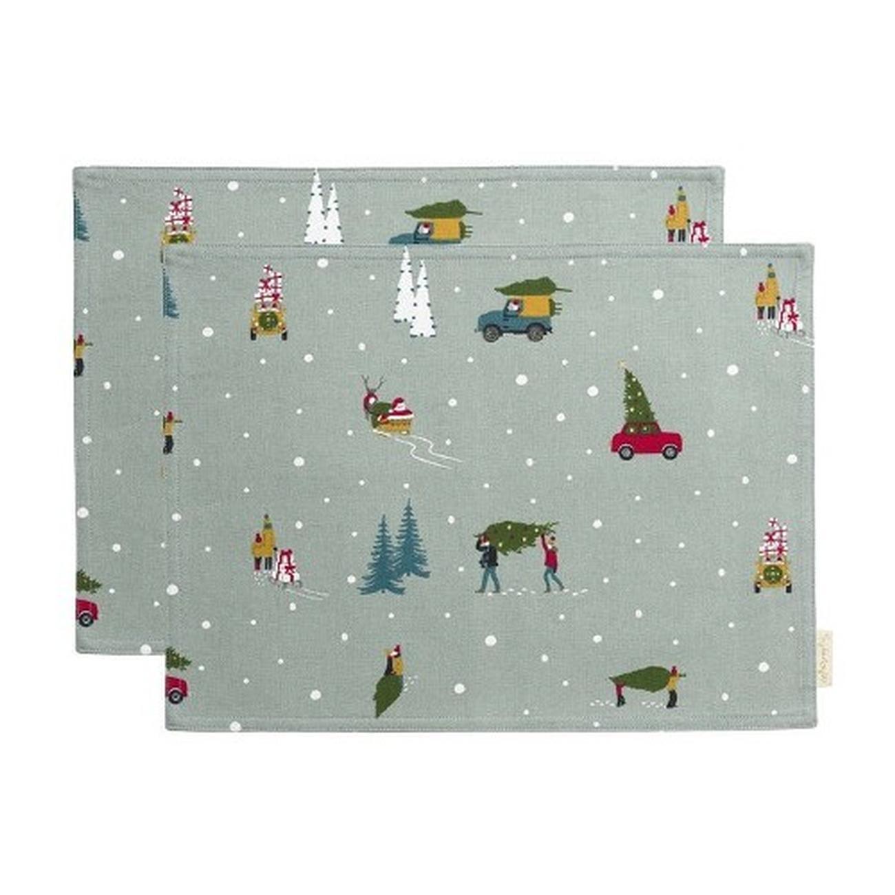 sap-home-for-christmas-fabric-placemat-set-of-2 - Sophie Allport Home For Christmas Fabric Placemat Set of 2