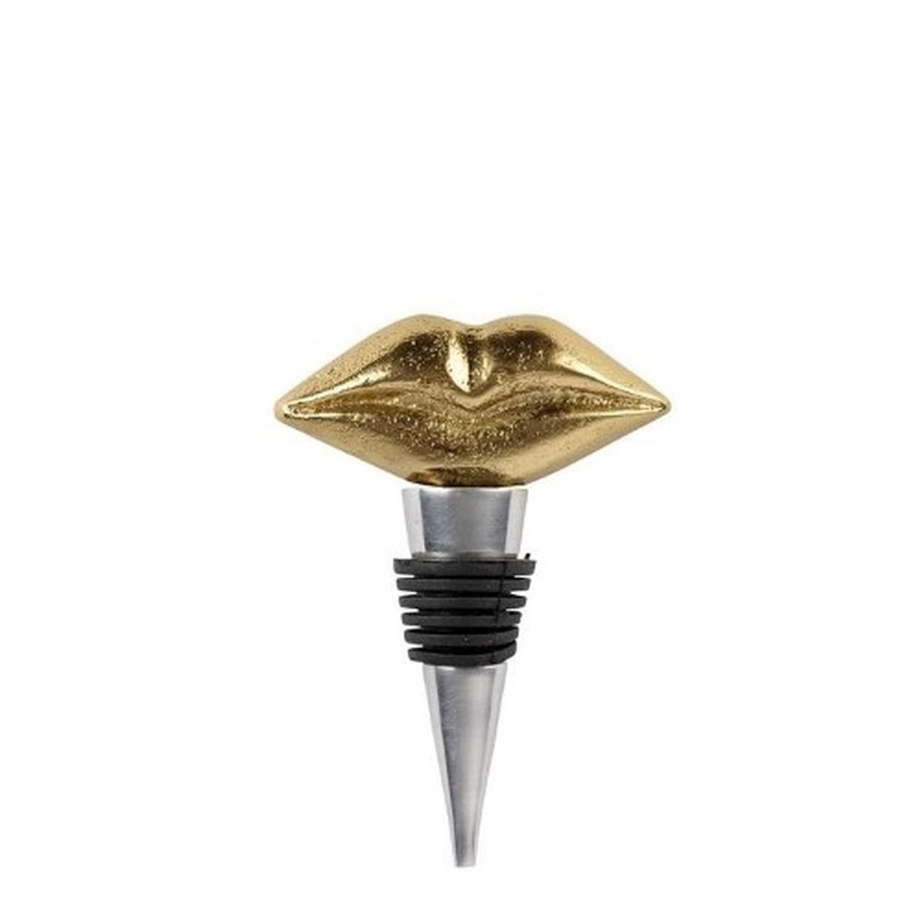 sema-design-golden-lip-bottle-stopper - Sema Design Golden Lip Bottle Stopper