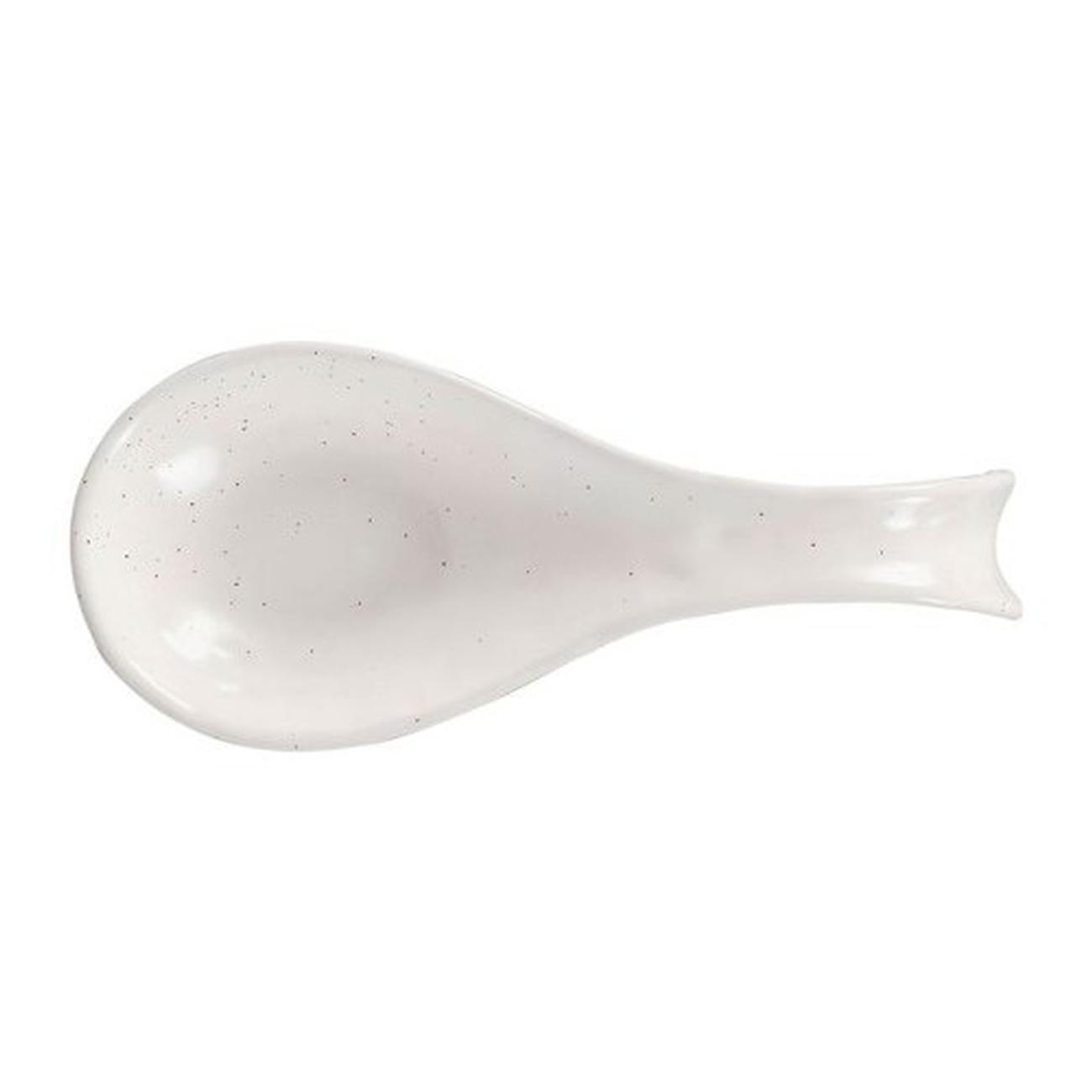 sema-design-spoon-rest-organic-off-wht-speckled - Sema Design Spoon Rest Organic White Speckled