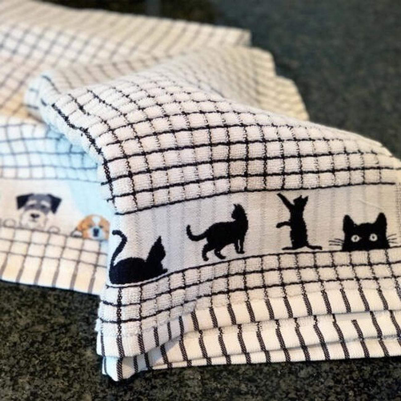 samuel-lamont-poli-dri-tea-towel-black-cat - Samuel Lamont Poli Dri Tea Towel Black Cat