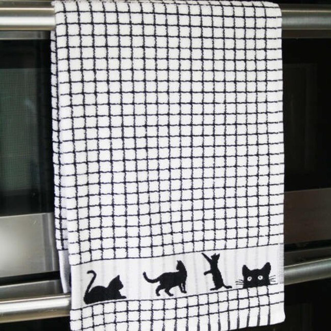 samuel-lamont-poli-dri-tea-towel-black-cat - Samuel Lamont Poli Dri Tea Towel Black Cat