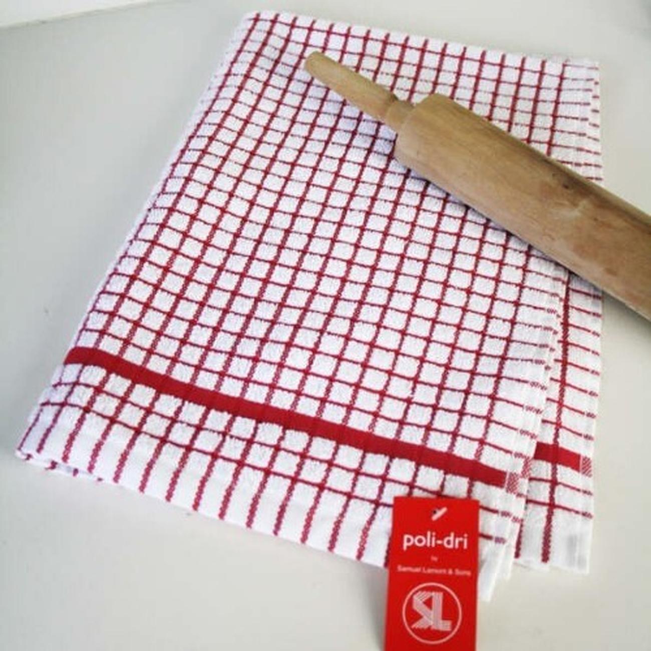 samuel-lamont-poli-dry-tea-towel-red - Samuel Lamont Poli Dri Tea Towel Red