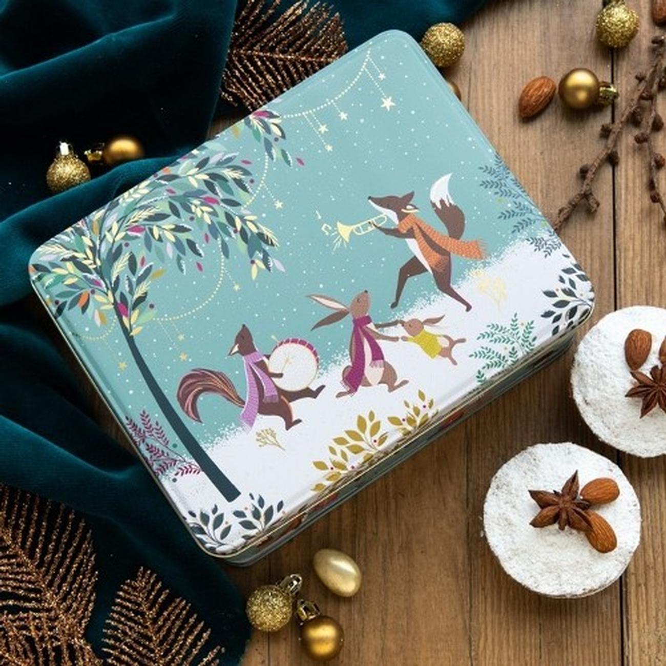 sm-christmas-woodland-tales-merry-band-deep-rectangular - Sara Miller Christmas Woodland Tales Merry Band Rectangular 