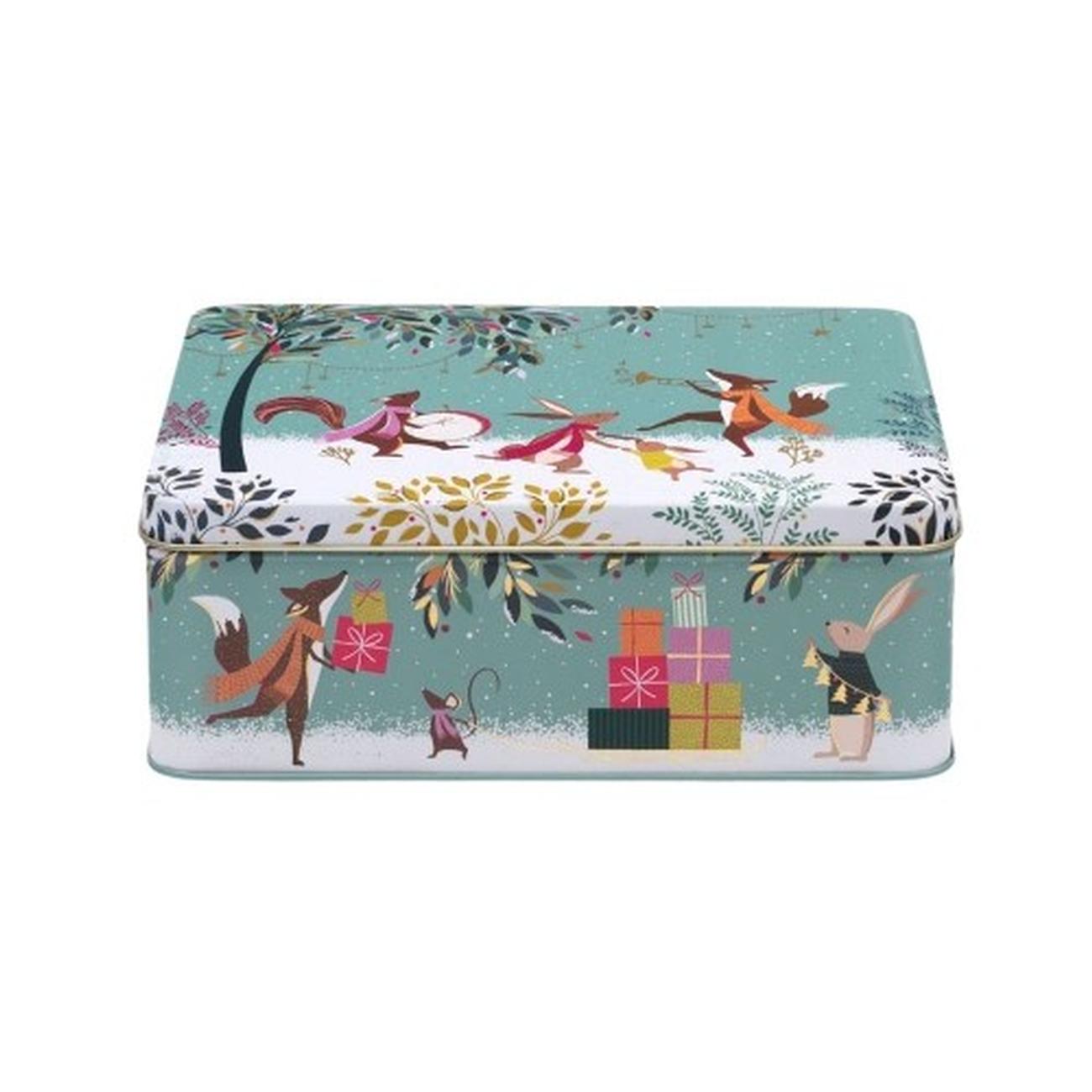 sm-christmas-woodland-tales-merry-band-deep-rectangular - Sara Miller Christmas Woodland Tales Merry Band Rectangular 