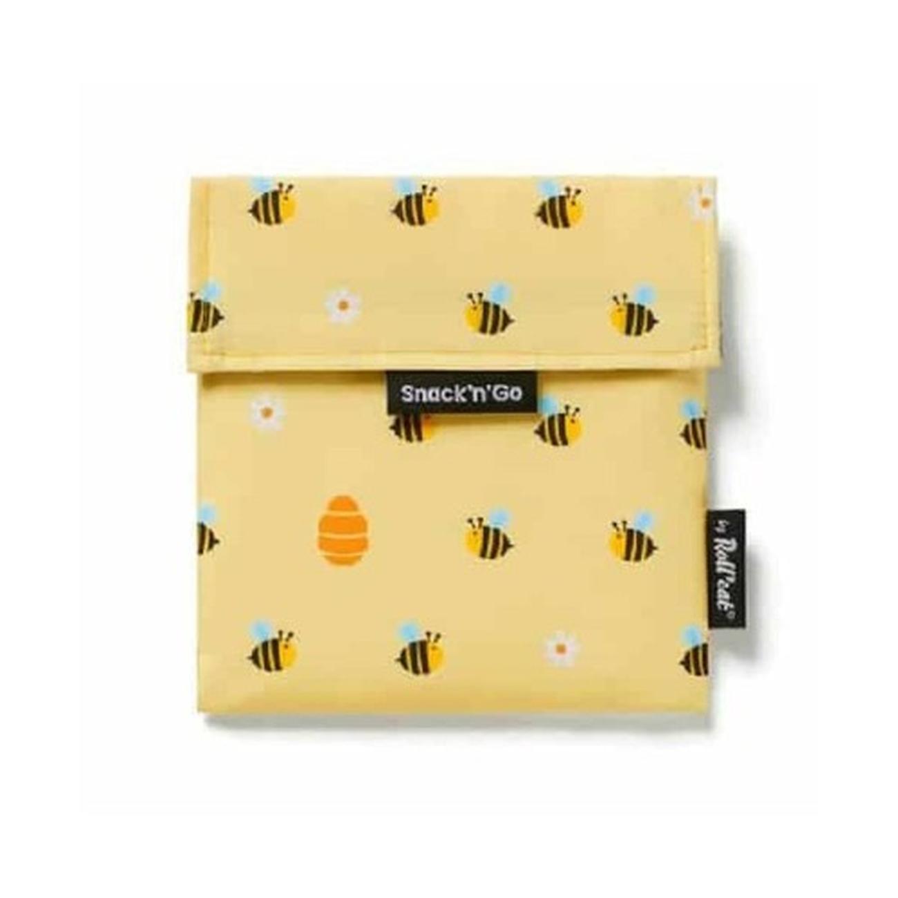 snack-n-go-reusable-snack-bag--bee - Roll'Eat Snack N Go Bee 