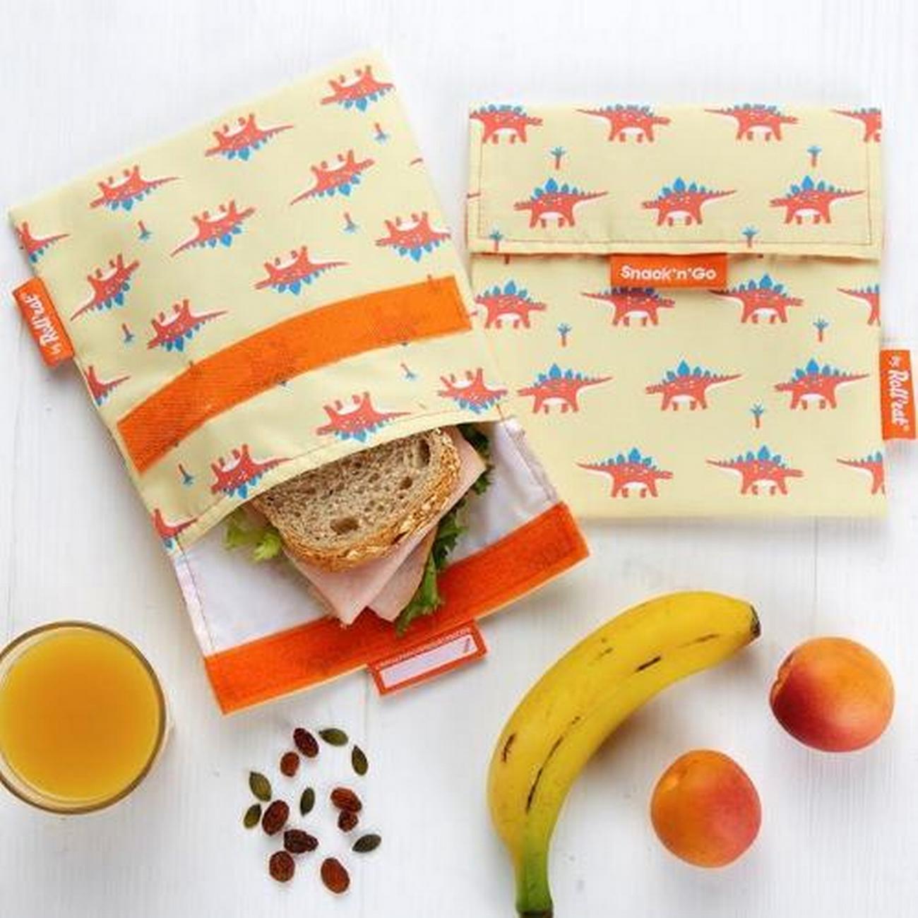 snack-n-go-reusable-snack-bag-dinosaurs - Roll'Eat Snack N Go Dinosaurs 