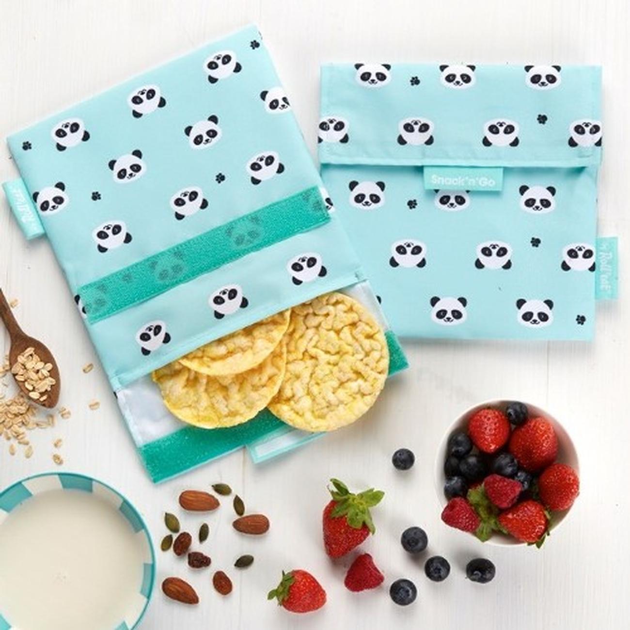 snack-n-go-reusable-snack-bag--panda - Roll'Eat Snack N Go Panda