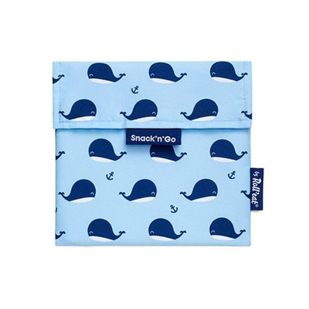 snack-n-go-reusable-snack-bag-whale - Roll'eat Snack N Go Whale