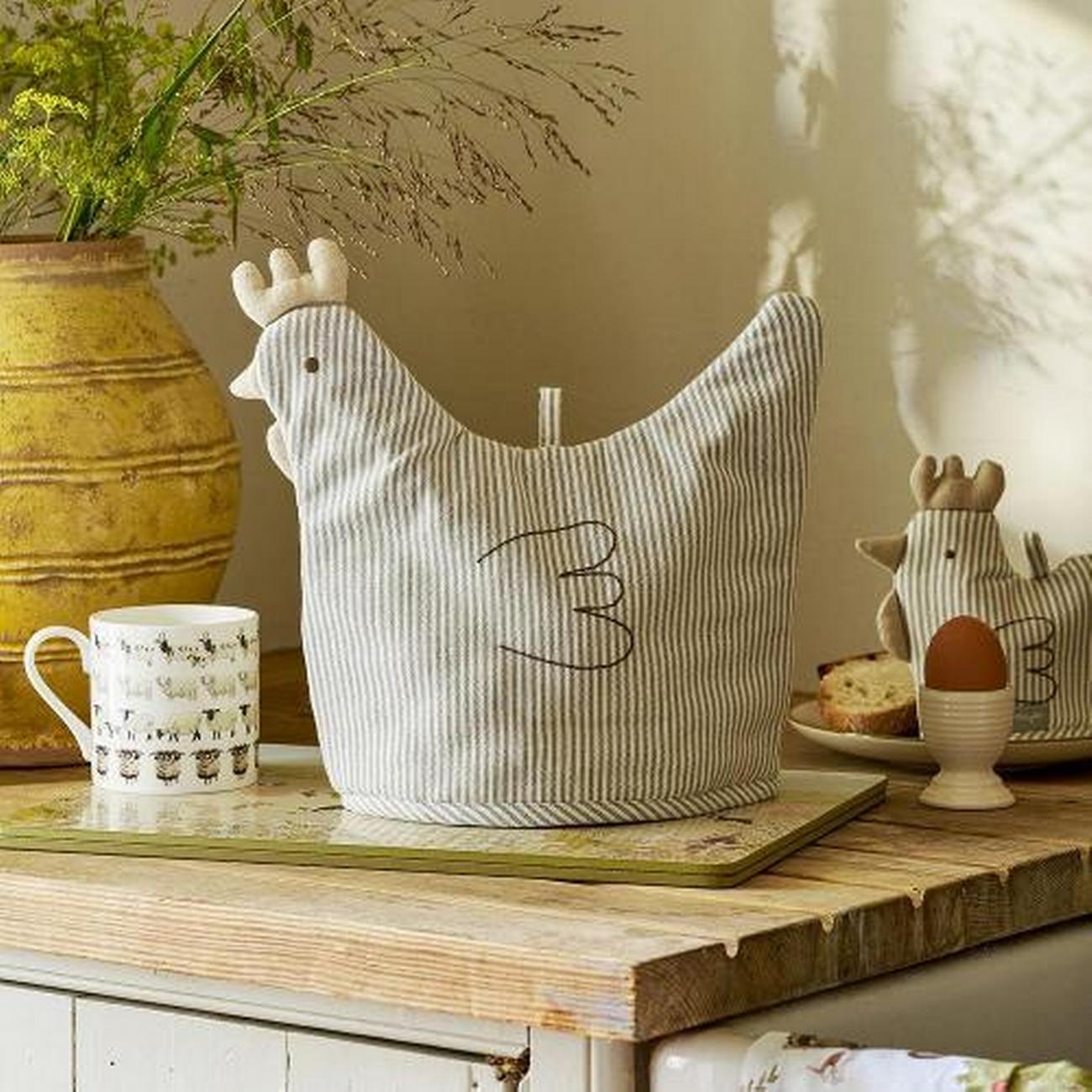sophie-allport-chicken-striped-tea-cosy - Sophie Allport Chicken Striped Tea Cosy