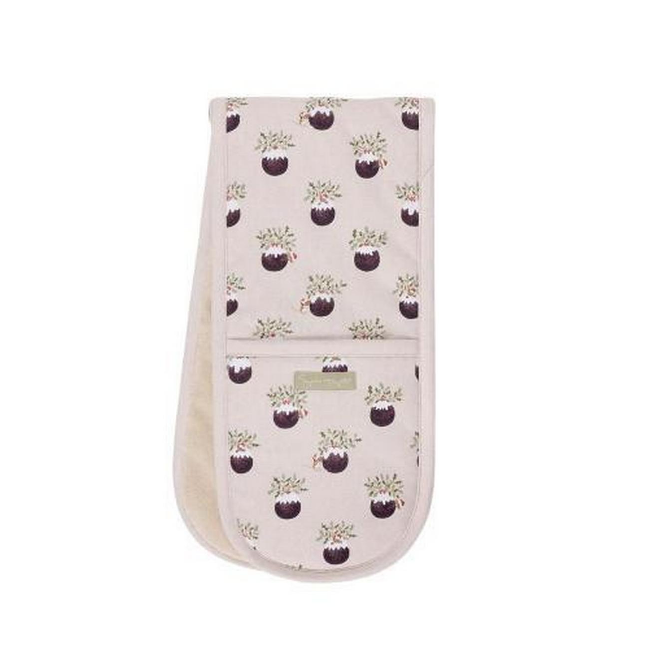 sophie-allport-christmas-puddings-double-oven-glove - Sophie Allport Christmas Puddings Double Oven Glove