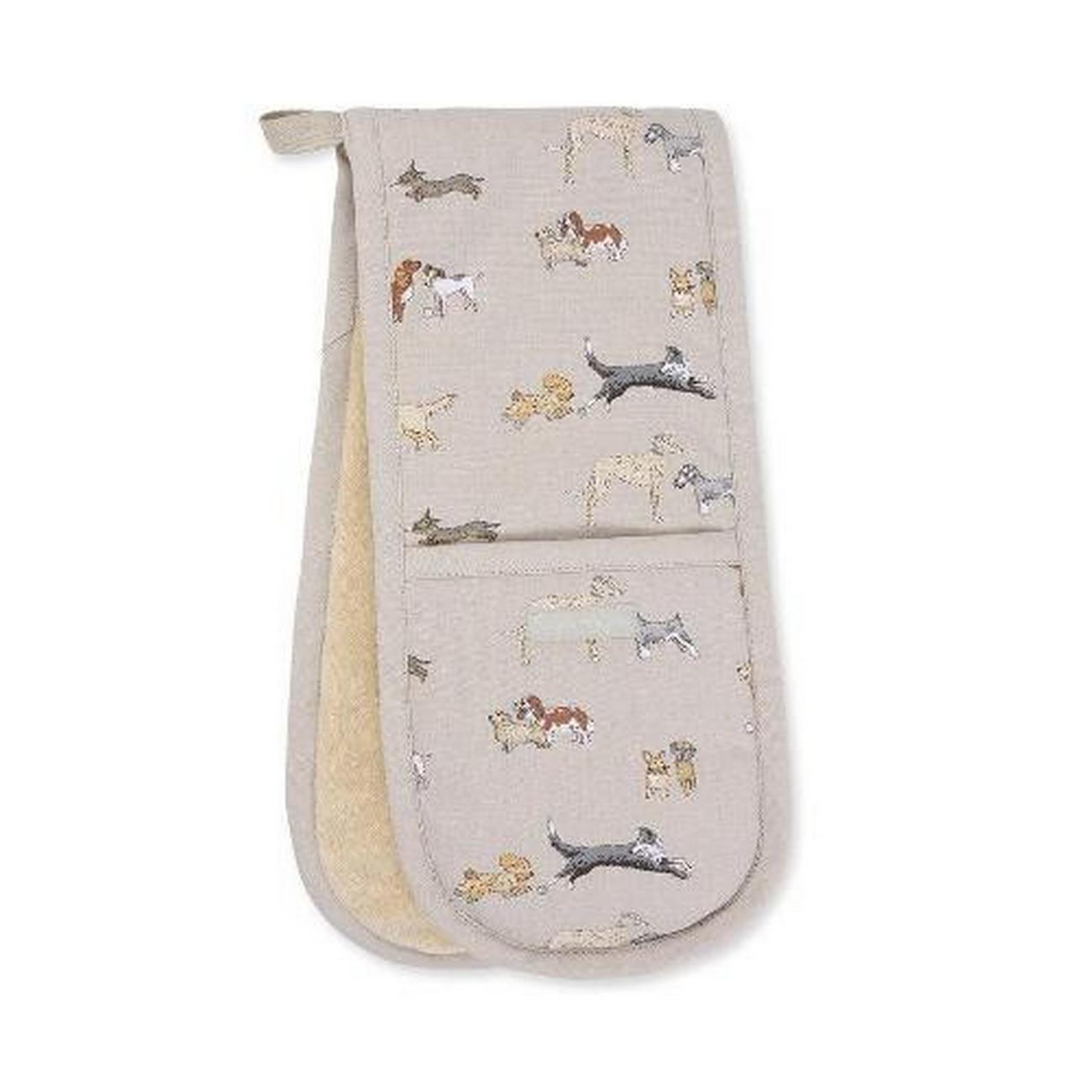 sophie-allport-doggy-daycare-double-oven-glove - Sophie Allport Doggy Daycare Double Oven Glove