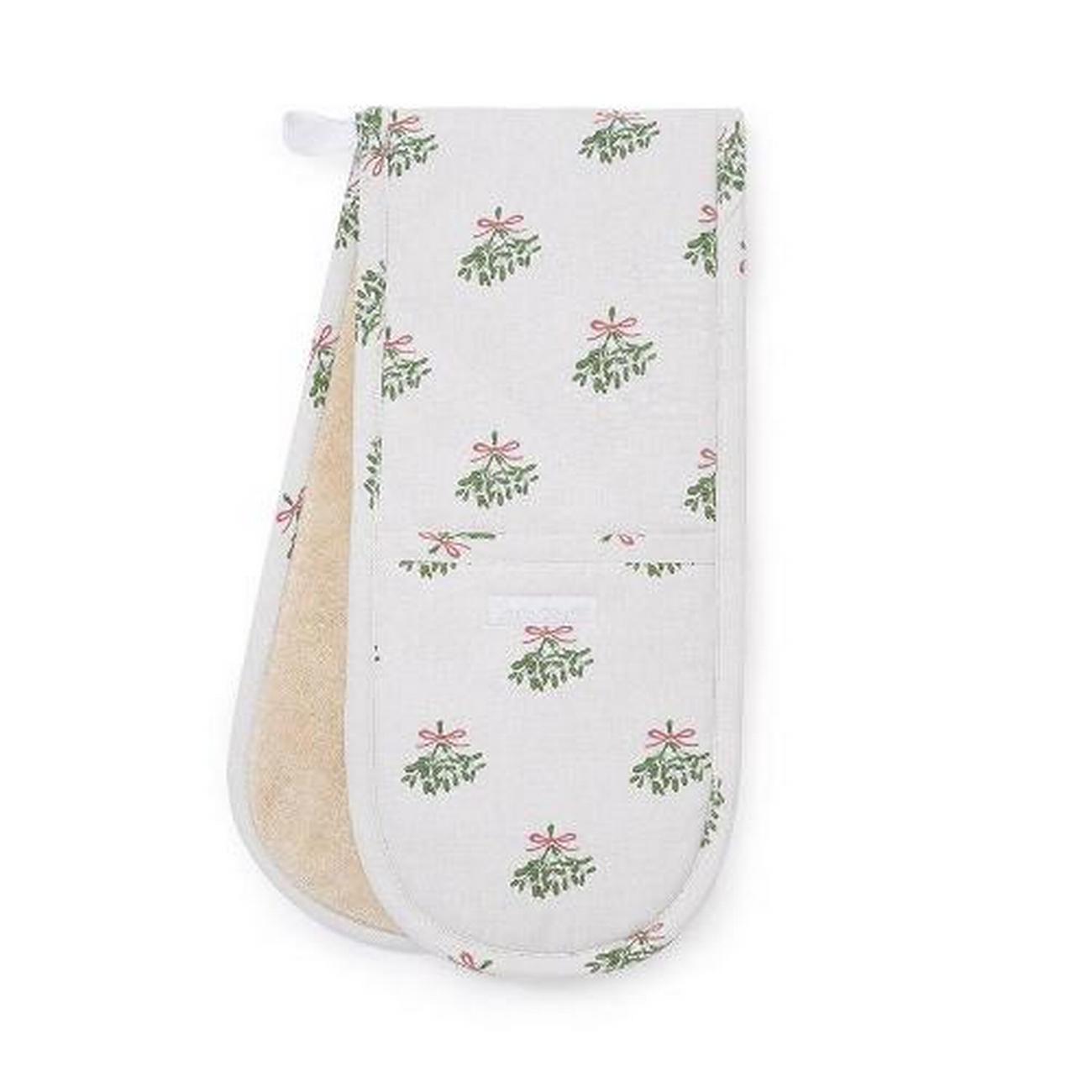 sophie-allport-mistletoe-double-oven-glove - Sophie Allport Mistletoe Double Oven Glove