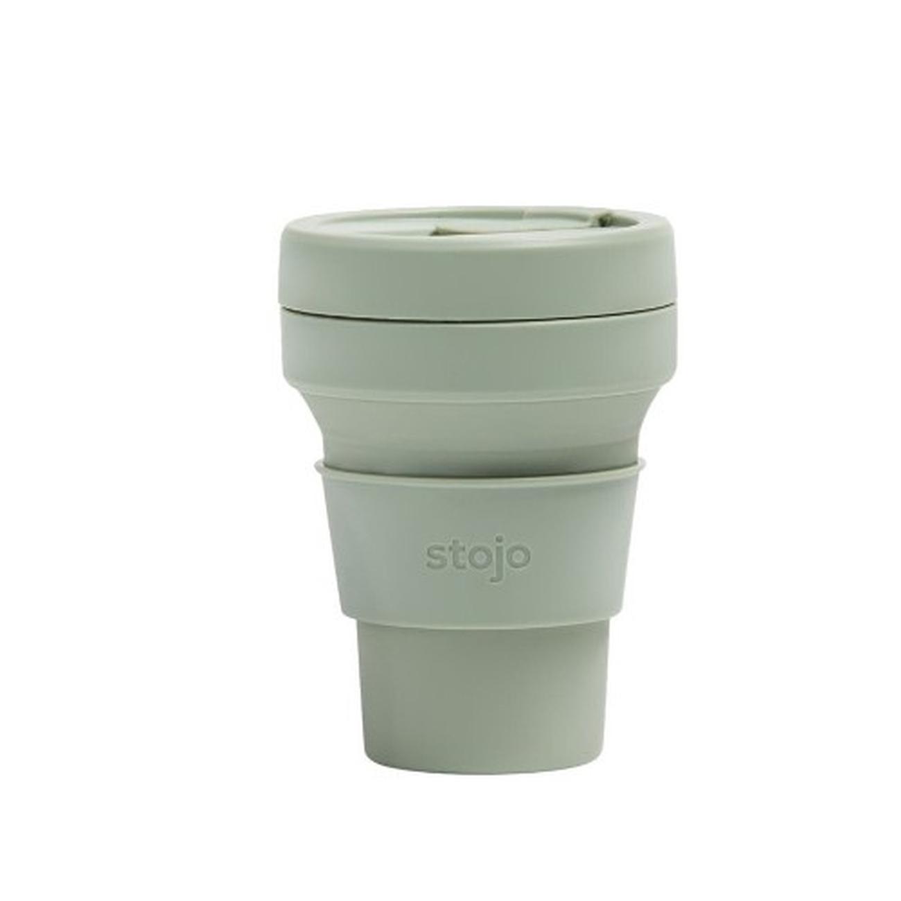 stojo-pocket-cup-12oz-sage - Stojo Pocket Cup 12oz Sage 