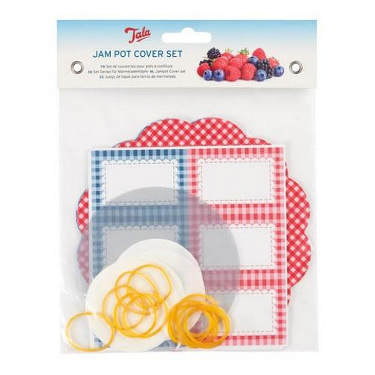 tala-gingham-jam-pot-cover-set  - Tala Gingham Jam Pot Cover Set 