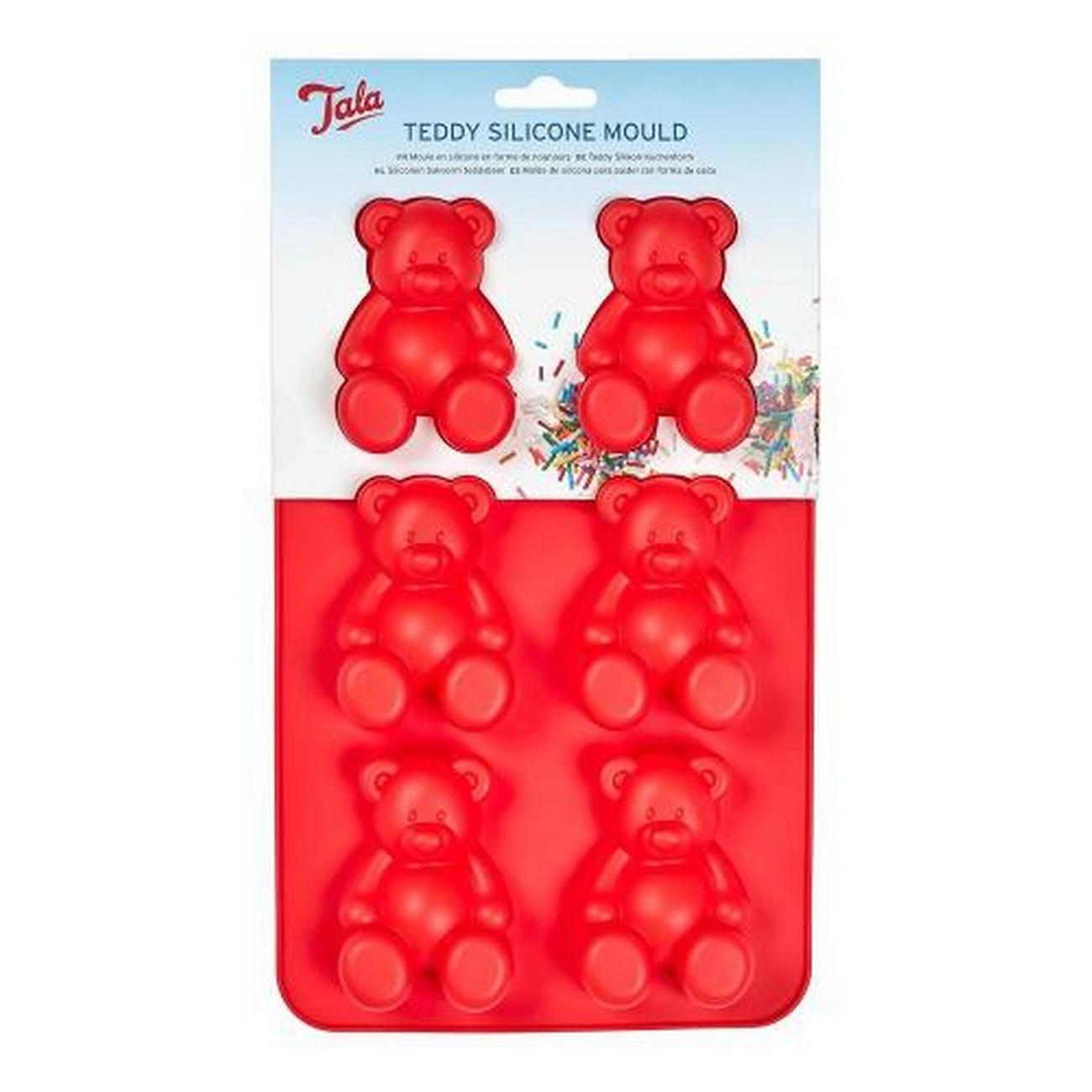 tala-teddy-shaped-silicone-mould-6-cup - Tala Teddy Shaped Silicone Mould 6 Cup