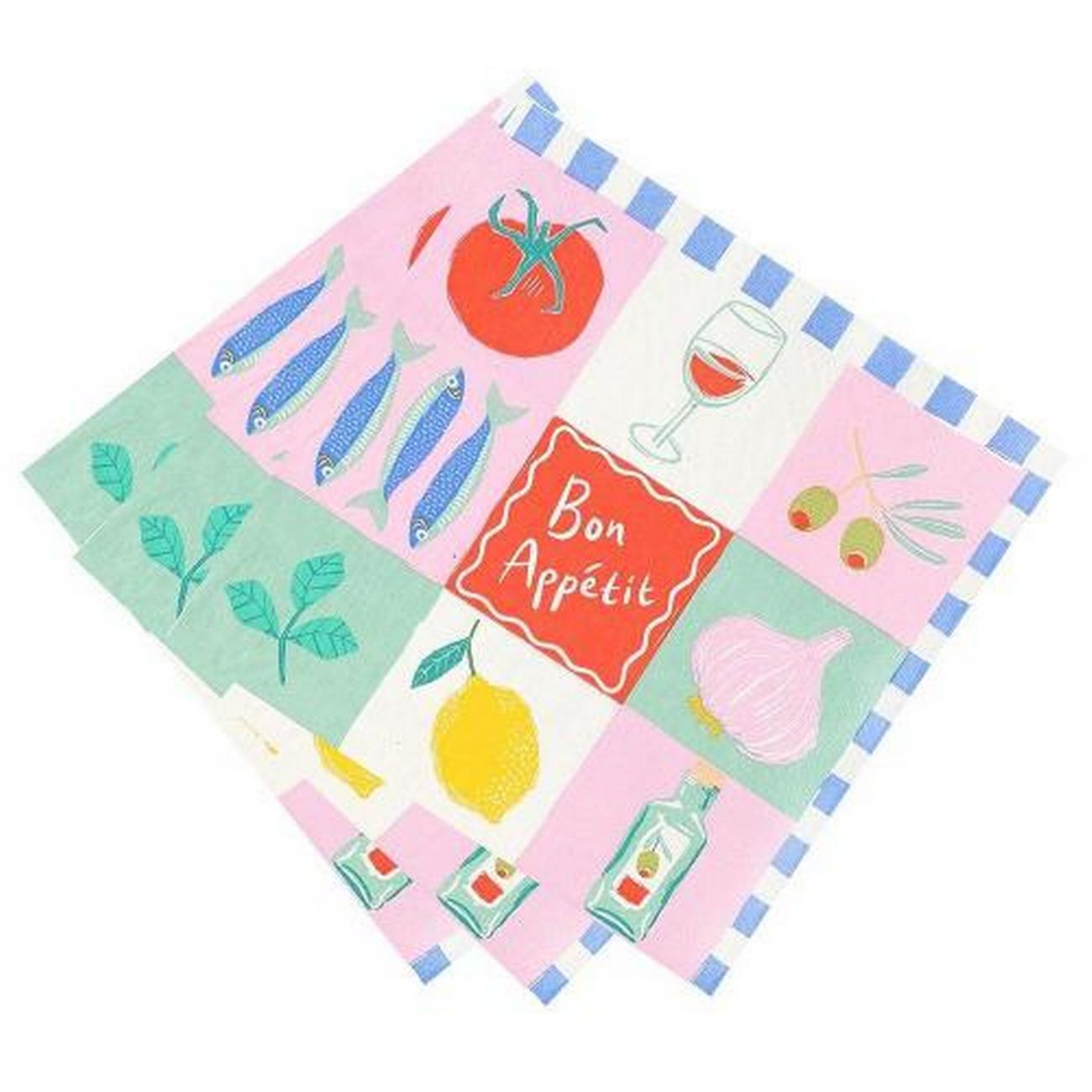 talking-tables-bon-apetit-paper-napkins - Talking Tables Bon Appetit Paper Napkins