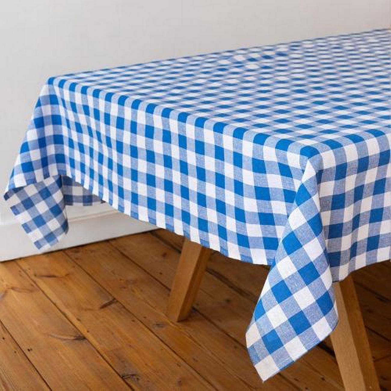 talking-tables-bon-appetit-blue-white-fabric-gingham-tablecloth - Talking Tables Bon Appetit Blue & White Fabric Gingham Tablecloth