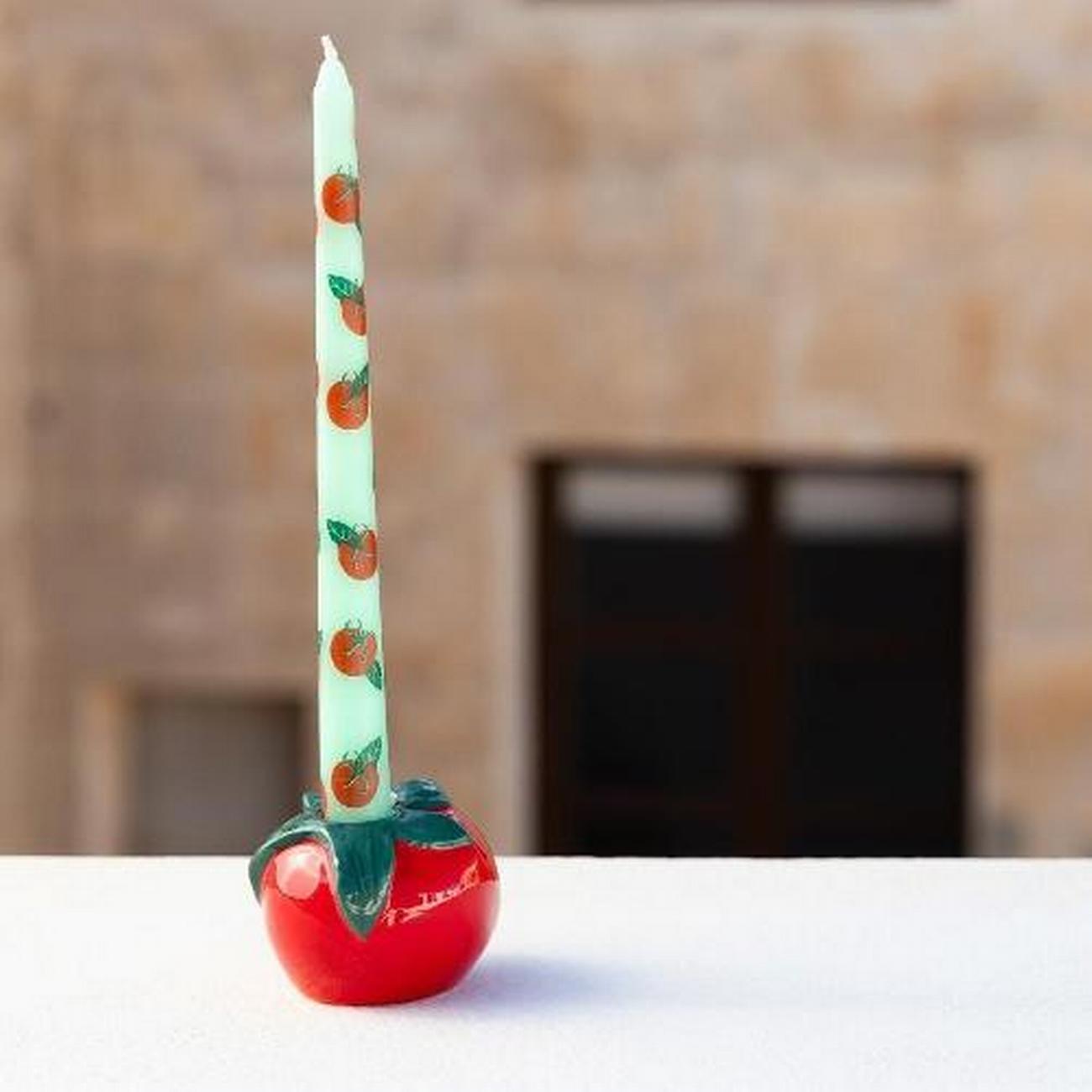 talking-tables-bon-appetit-ceramic-candle-holder-tomato - Talking Tables Bon Appetit Tomato Ceramic Candle Holder 6cm