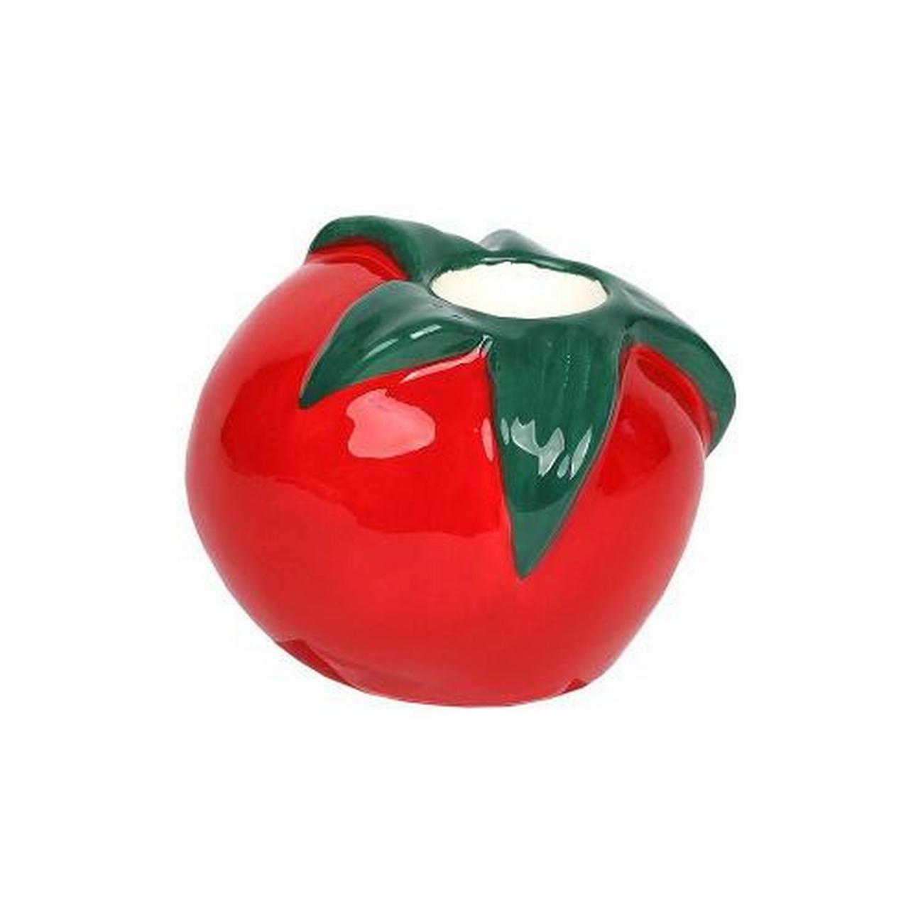talking-tables-bon-appetit-ceramic-candle-holder-tomato - Talking Tables Bon Appetit Tomato Ceramic Candle Holder 6cm