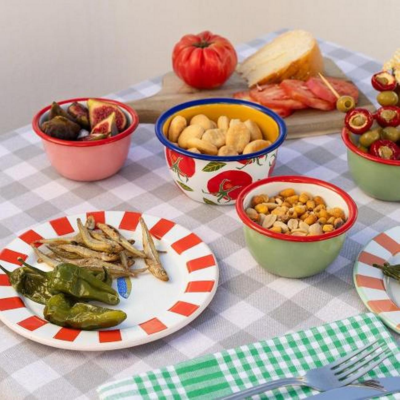 talking-tables-bon-appetit-enamel-bowl-olive-10cm - Talking Tables Bon Appetit Olive Enamel Bowl 10cm